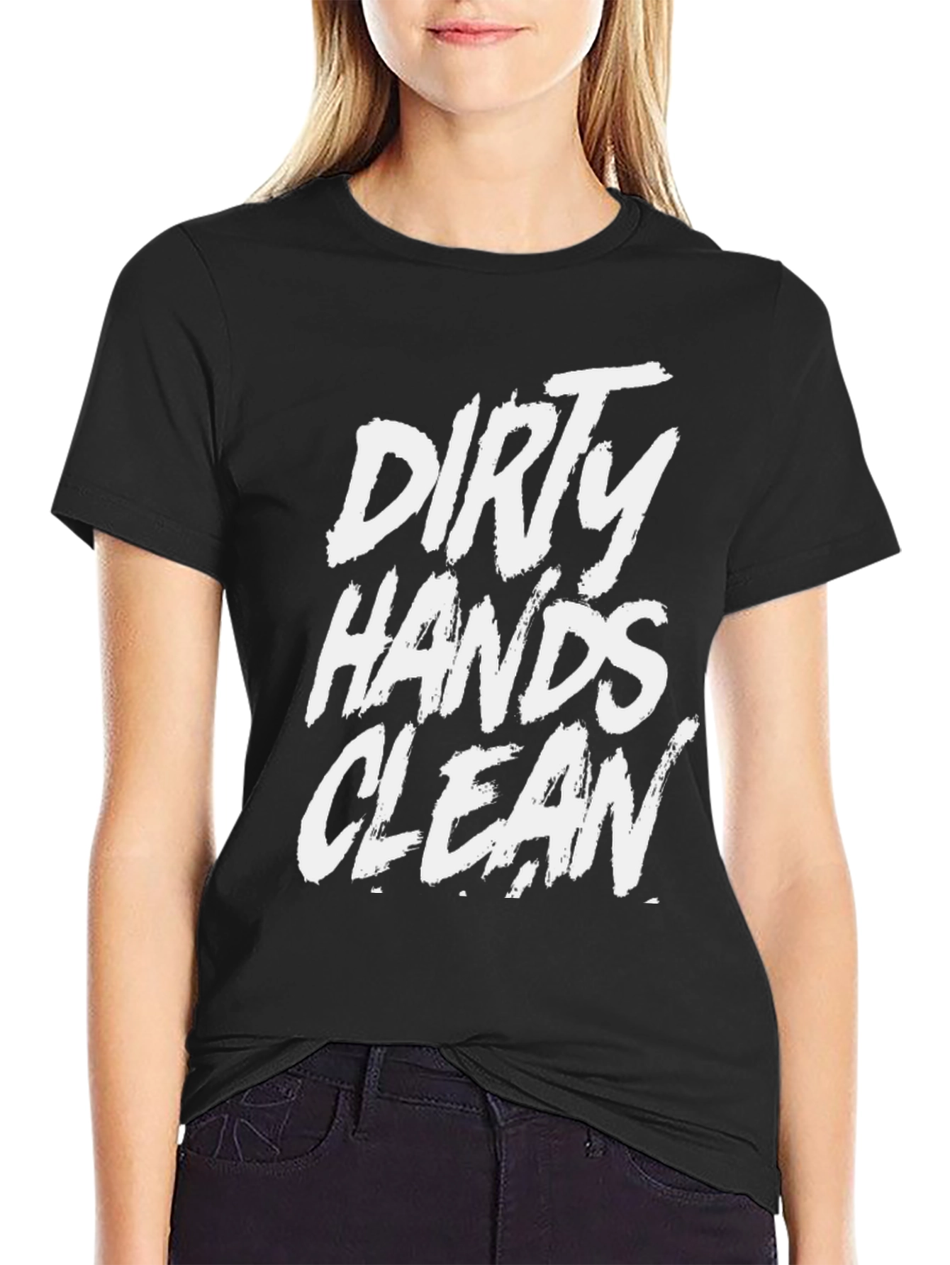 Black Dirty Hands Clean Money Men's Graphic T-Shirt view 2