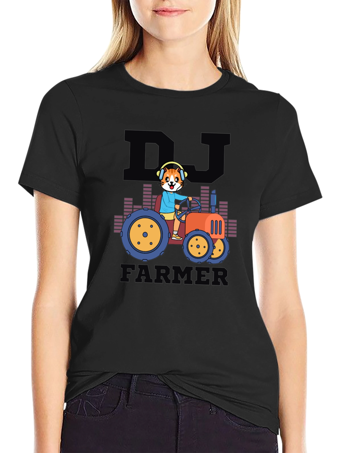 Black DJ Farmer Graphic Tee - Black T-Shirt view 2