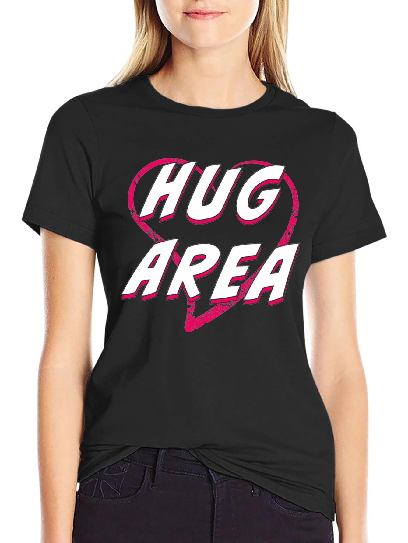 Black Hug Area Graphic Tee view 2