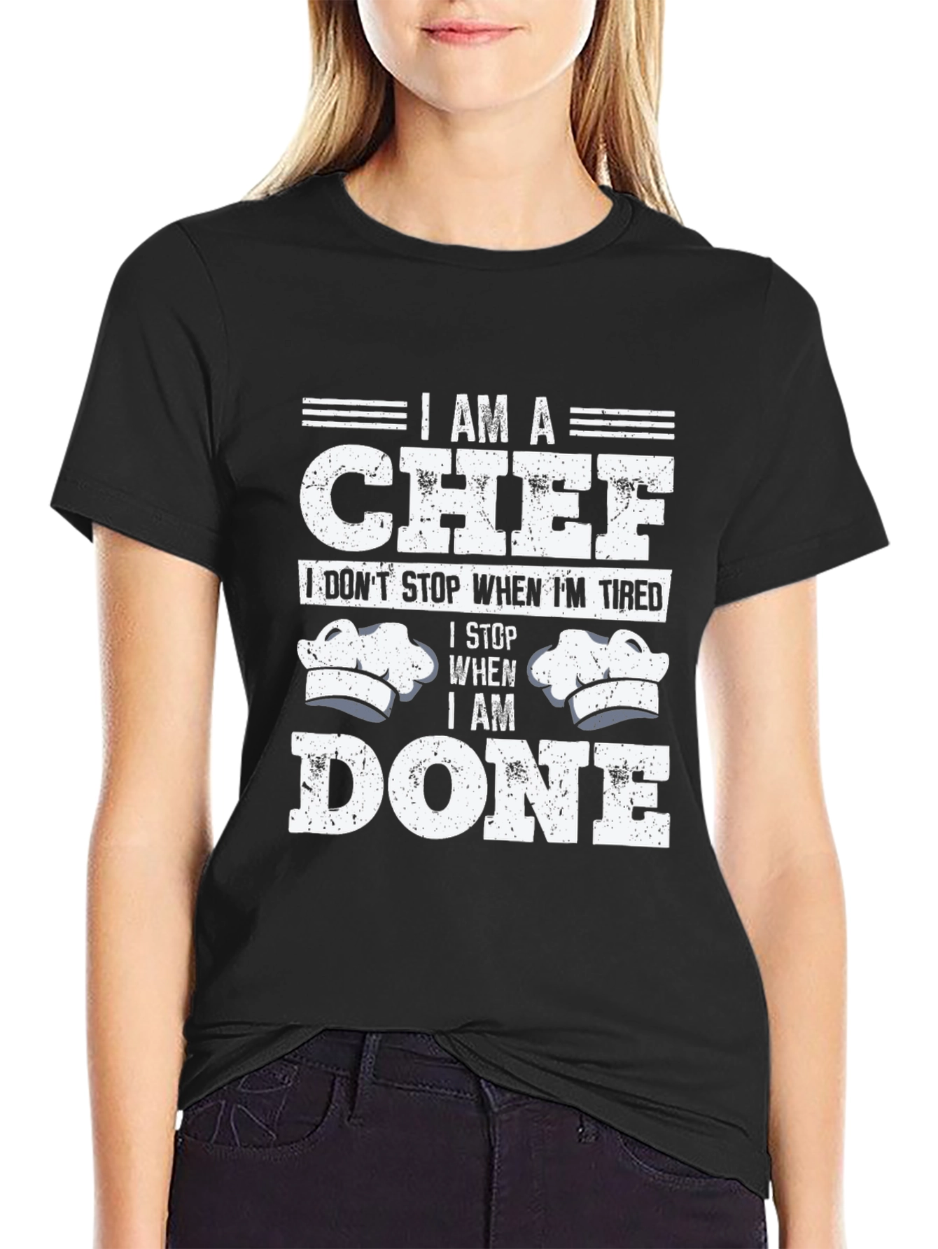 Black I AM A Chef T-Shirt view 2