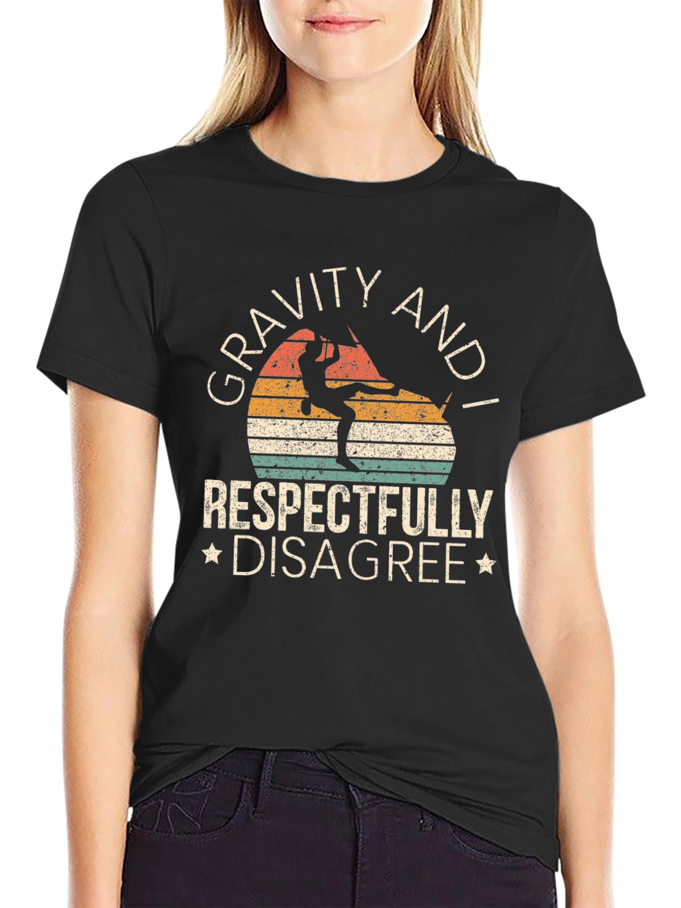 Black Gravity Disagree Climber T-Shirt view 2