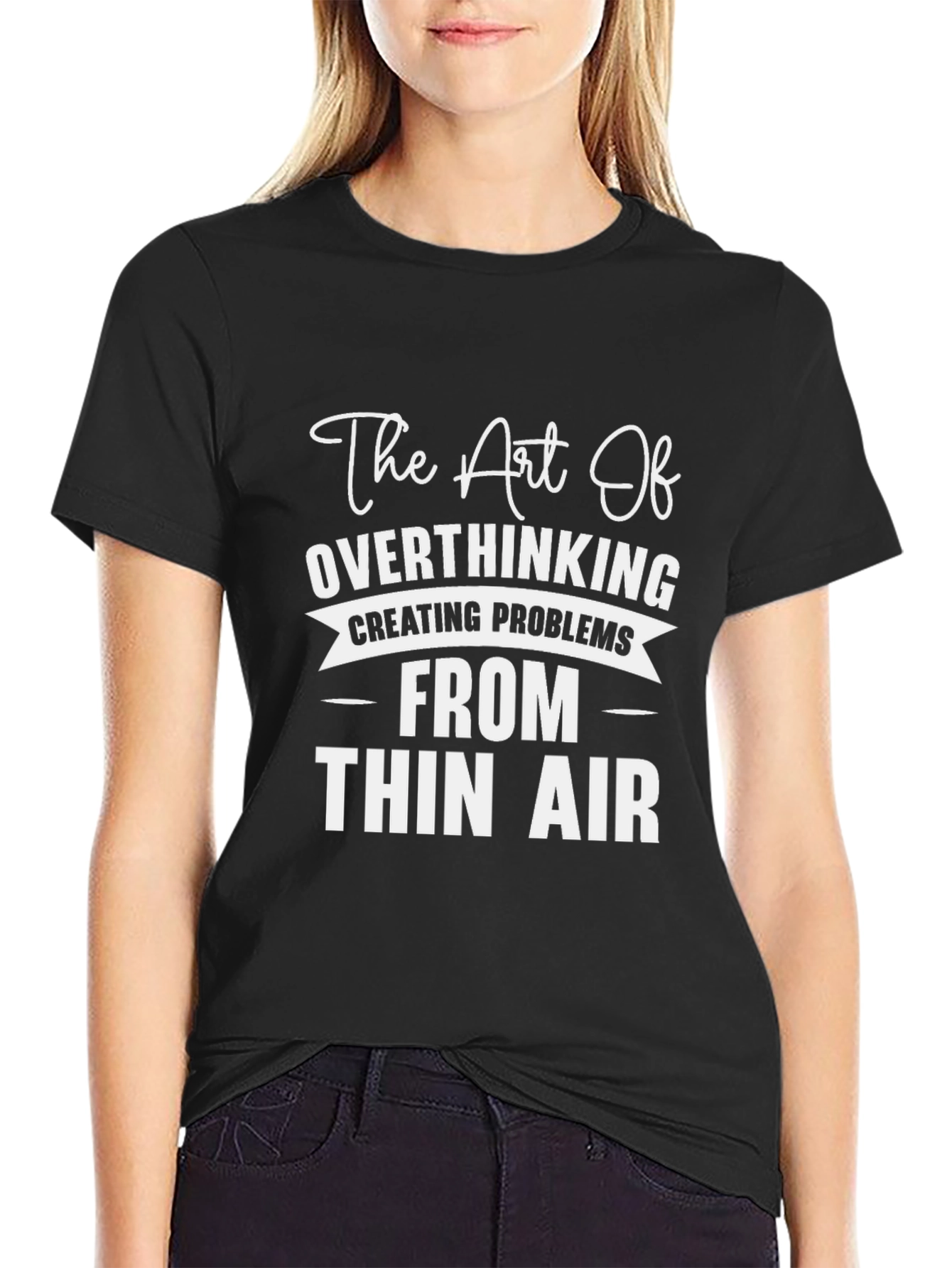Black The Art of Overthinking Graphic Tee view 2