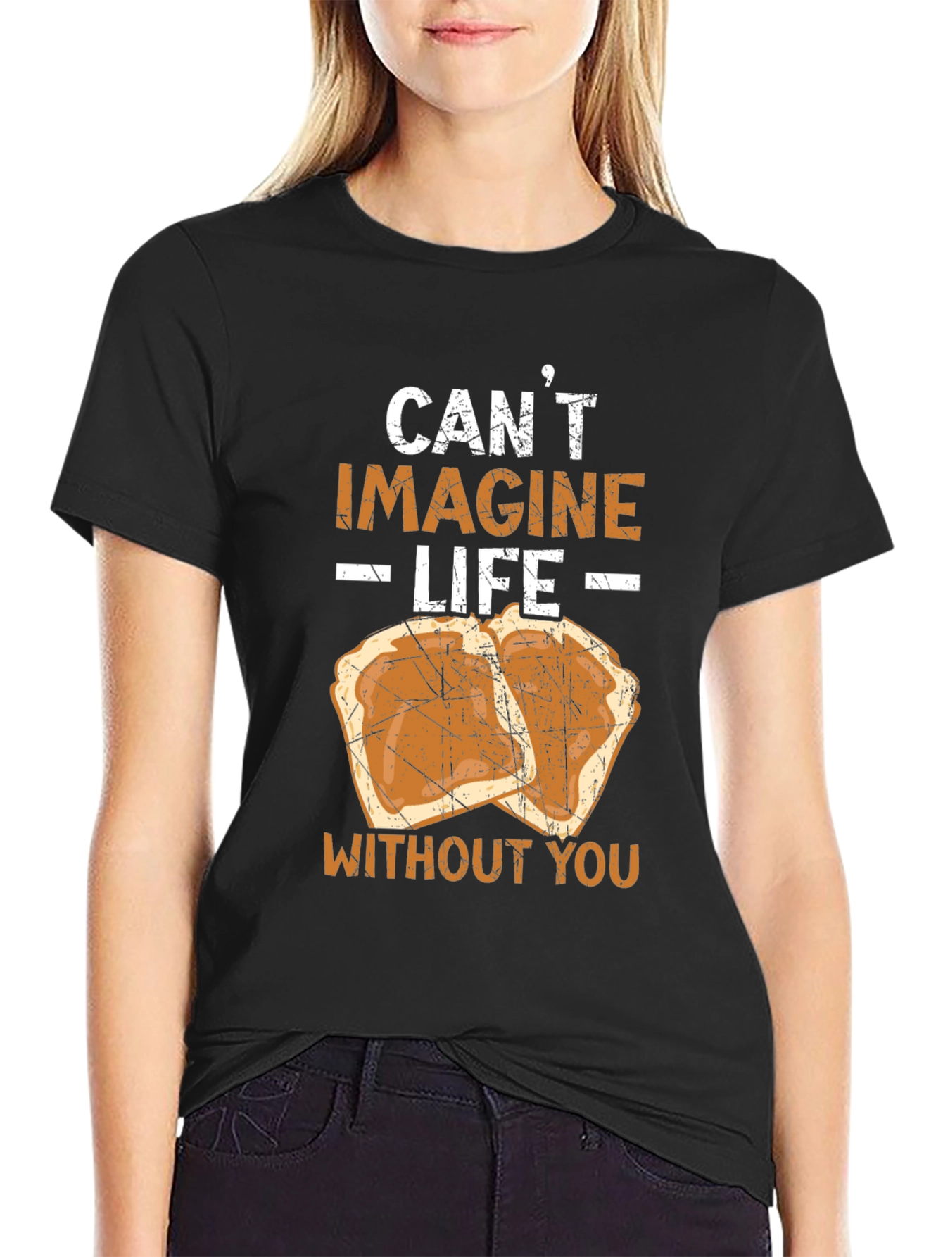 Black Peanut Butter & Jelly "Can't Imagine Life" Graphic Tee view 2