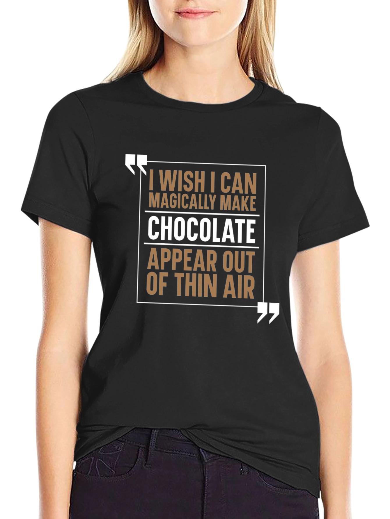 Black Chocolate Wish T-Shirt: Magically Delicious Style view 2