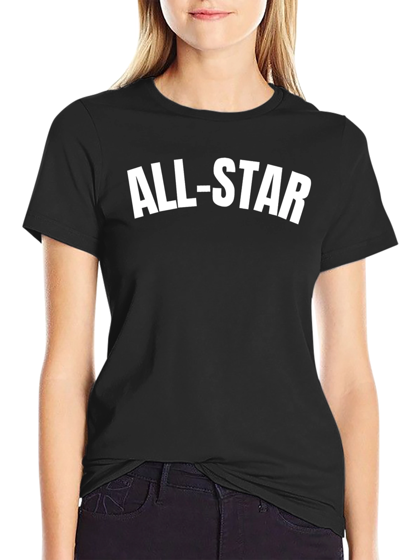 Black All-Star Graphic Print T-Shirt view 2
