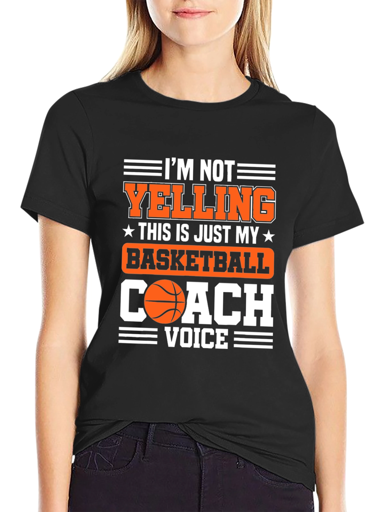 Black Basketball Coach Voice T-Shirt view 2