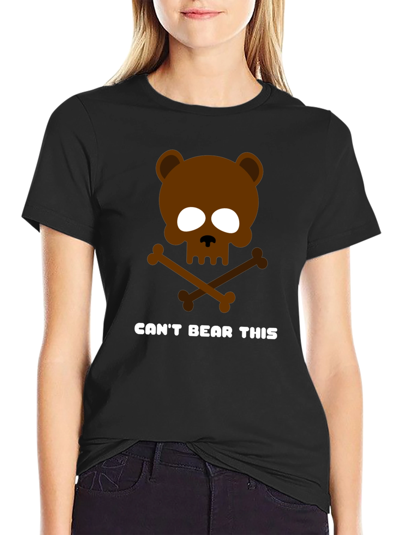 Black Can't Bear This Graphic T-Shirt view 2