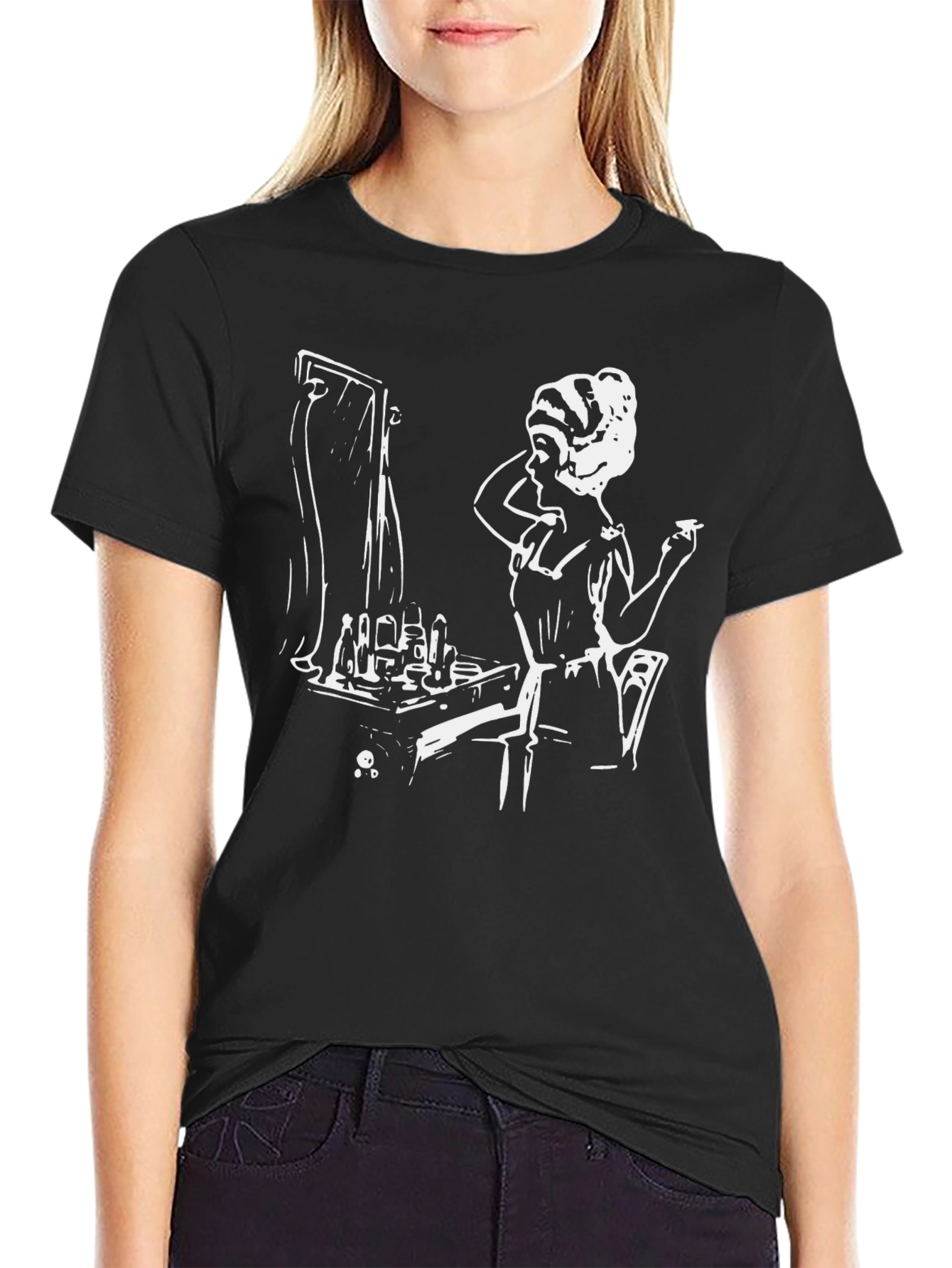 Black Vanity T-Shirt - Black Graphic Tee view 2