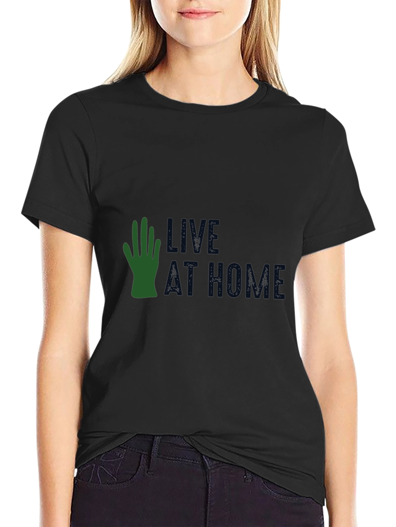 Black Live At Home T-Shirt view 2