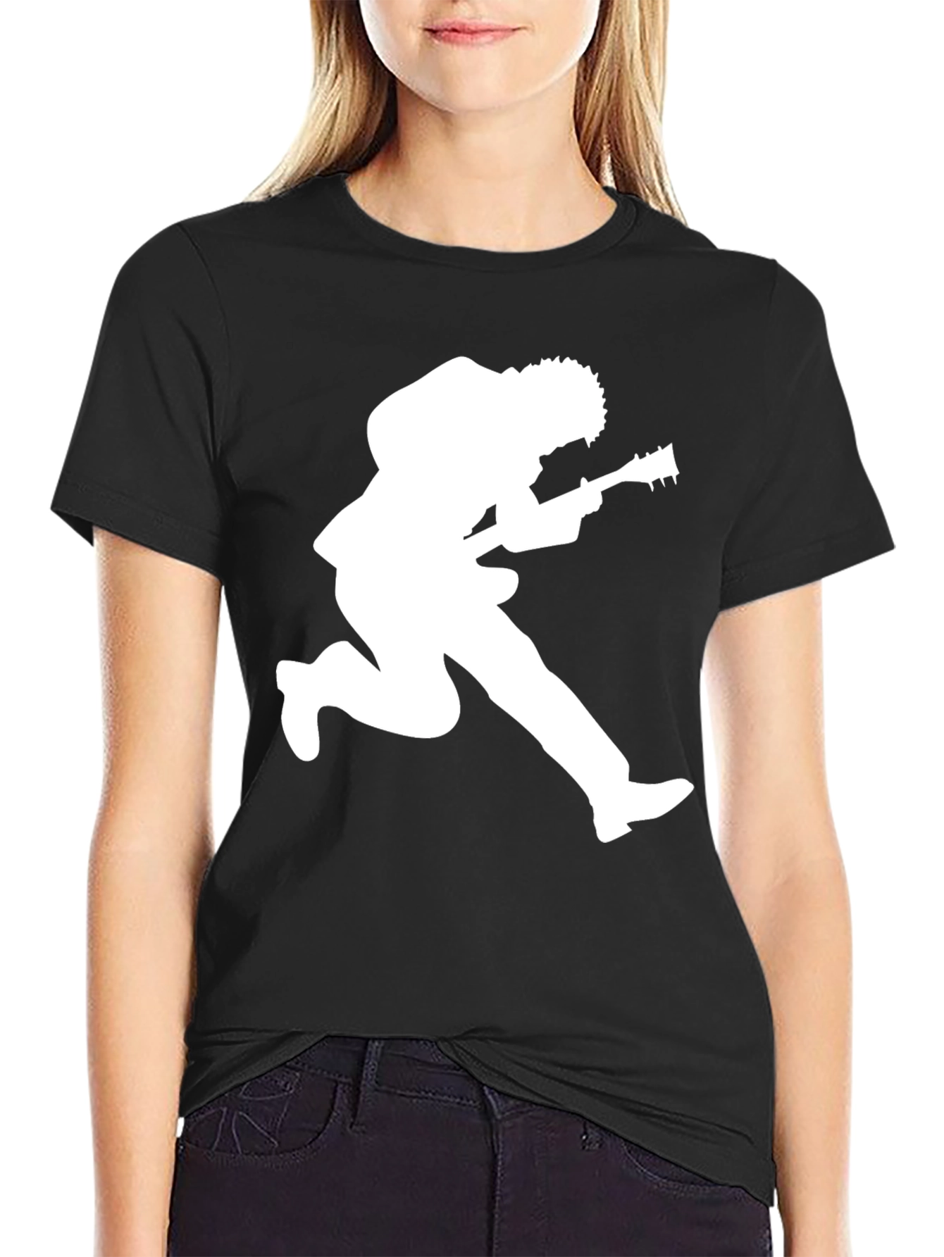 Black Guitar Legend Black Graphic Tee view 2