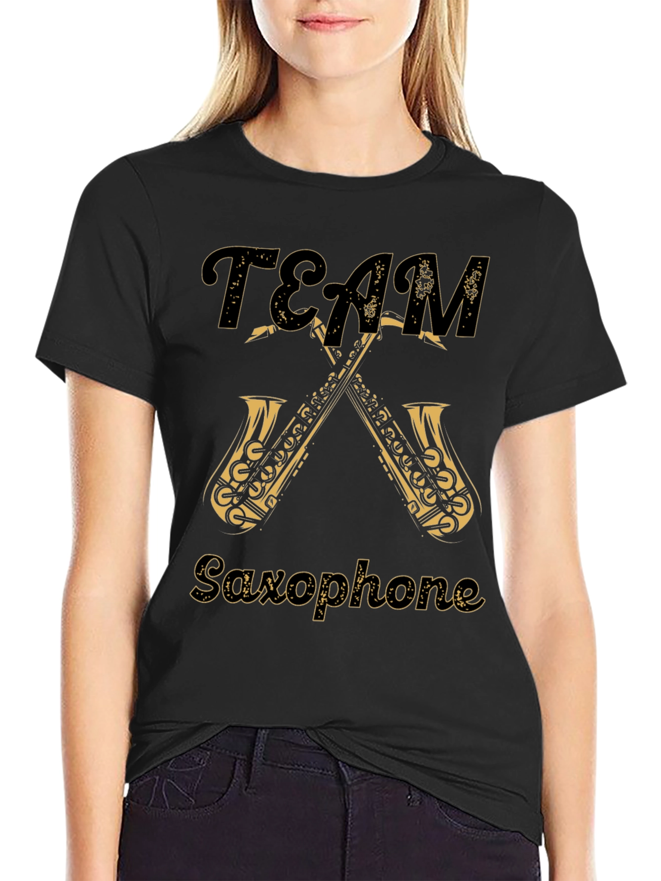 Team Saxophone T-Shirt - Musical Instrument Tee - 2
