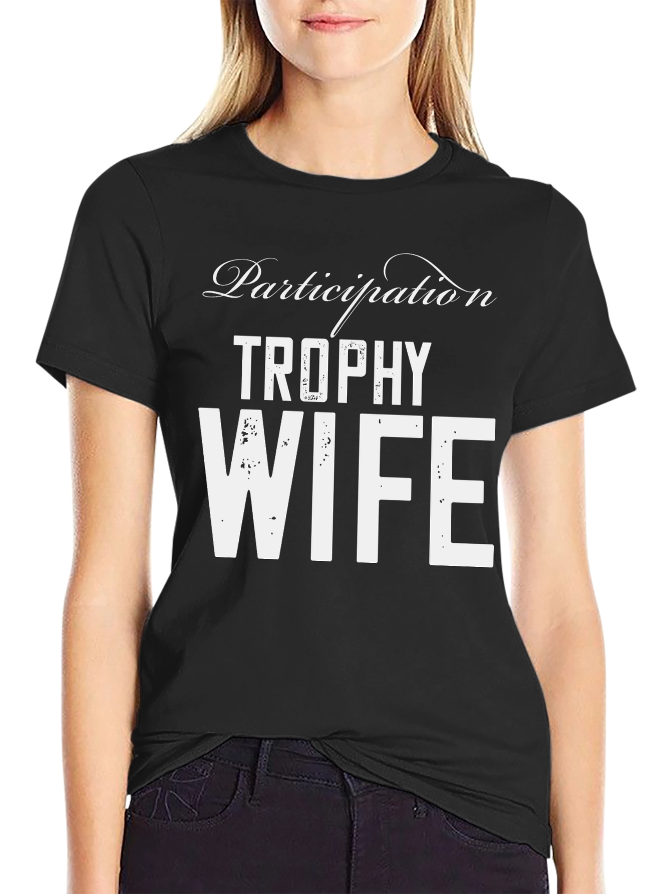 Black Participation Trophy Wife Graphic Tee view 2