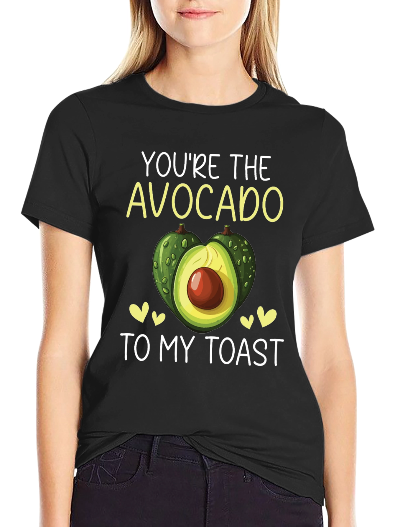 Black You're the Avocado to My Toast T-Shirt view 2