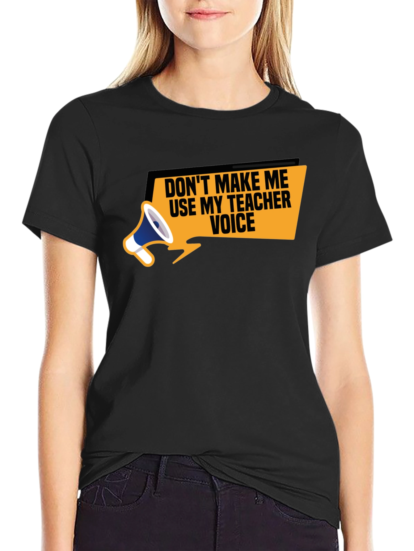 Black Teacher Voice T-Shirt - Funny Teacher Apparel view 2