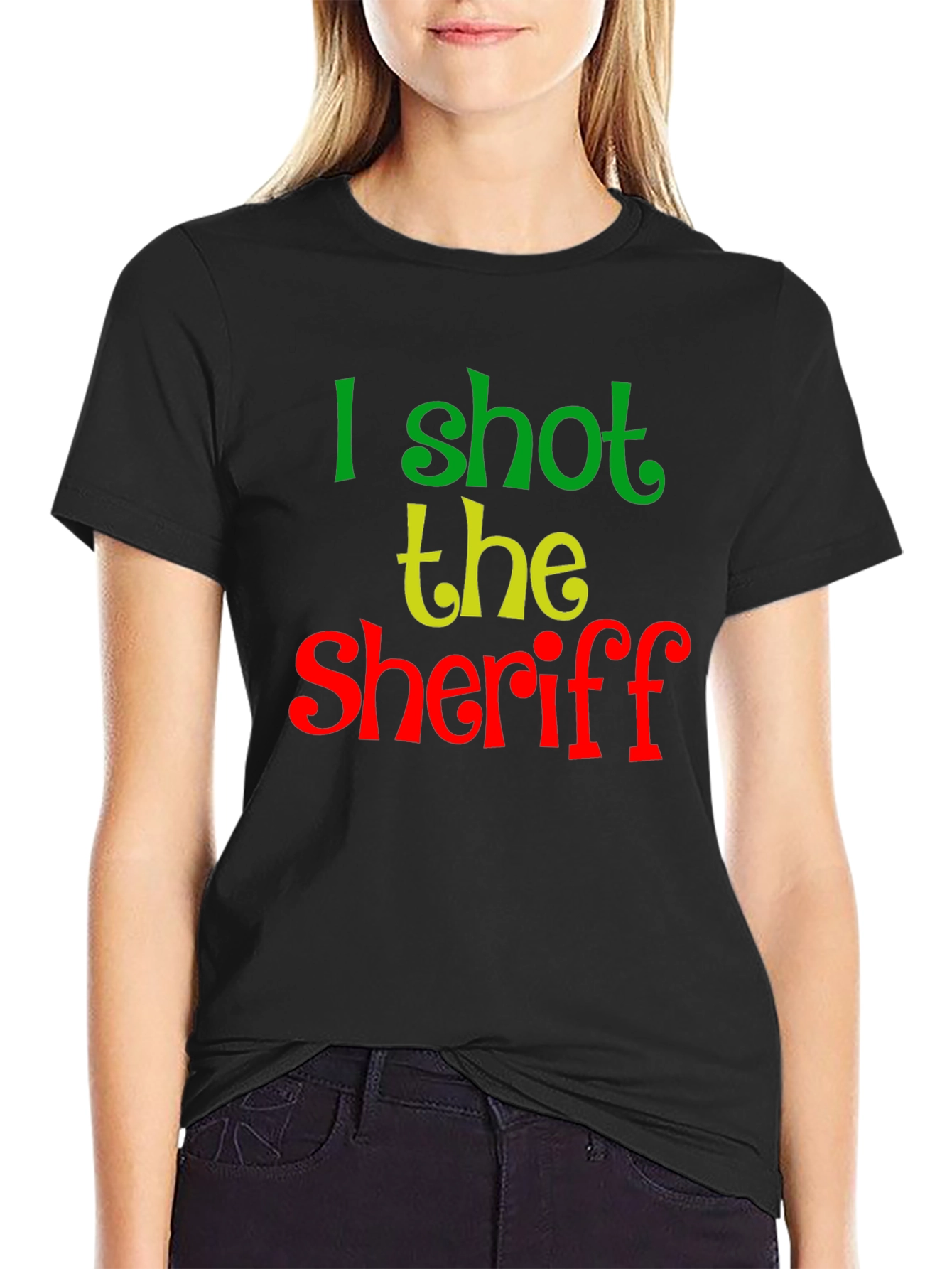 Black I Shot the Sheriff Graphic Tee view 2