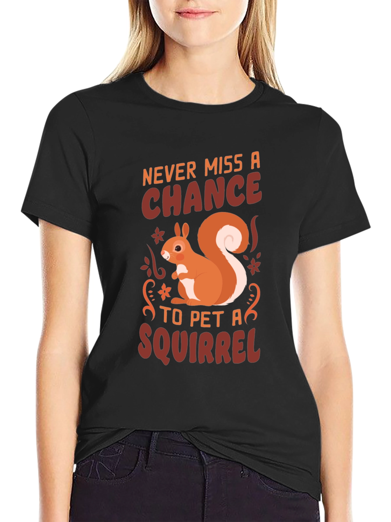 Black Squirrel Lover T-Shirt - Never Miss a Chance view 2