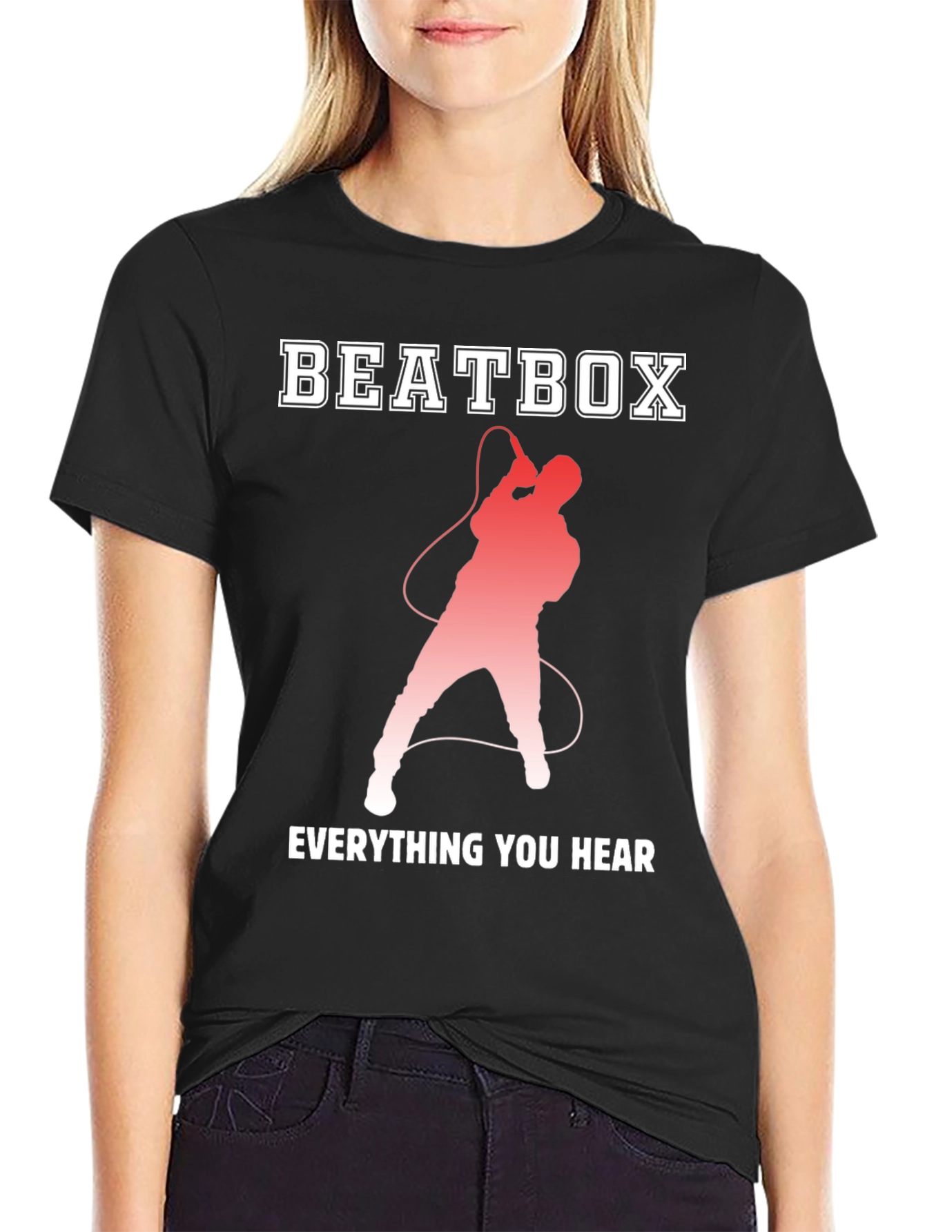 Black Beatbox Everything You Hear Black Graphic T-Shirt view 2