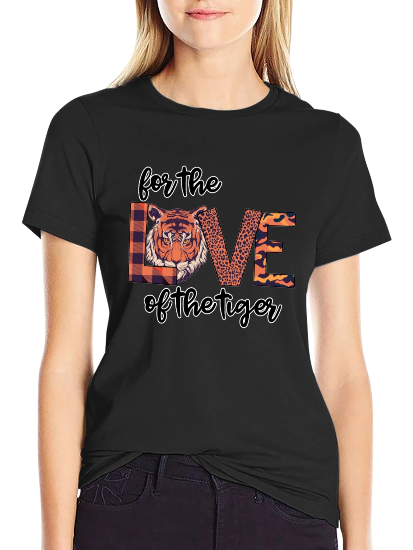 Black Tiger Love Graphic Tee - Black T-Shirt view 2