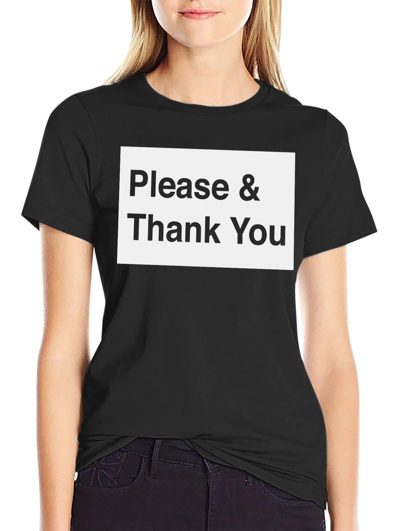 Black Please & Thank You Black T-Shirt view 2