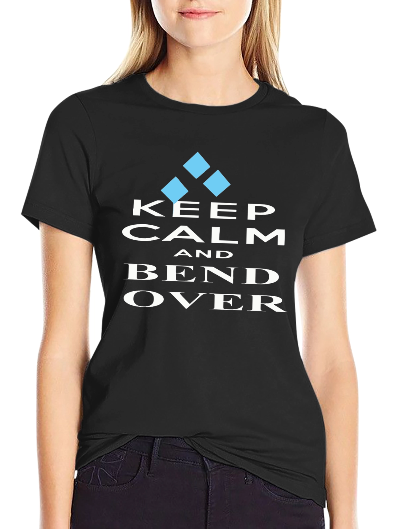 Black Keep Calm & Bend Over Graphic T-Shirt view 2