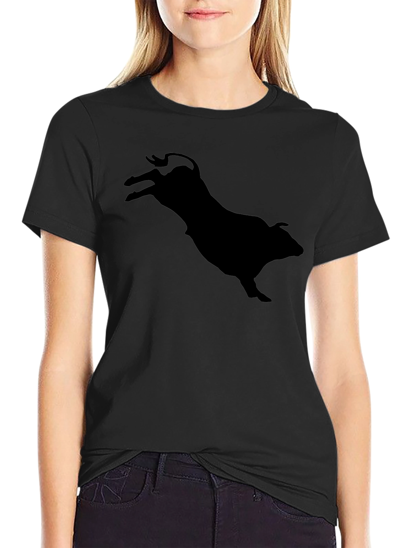 Black Black Bull Silhouette Graphic Tee - Mens view 2
