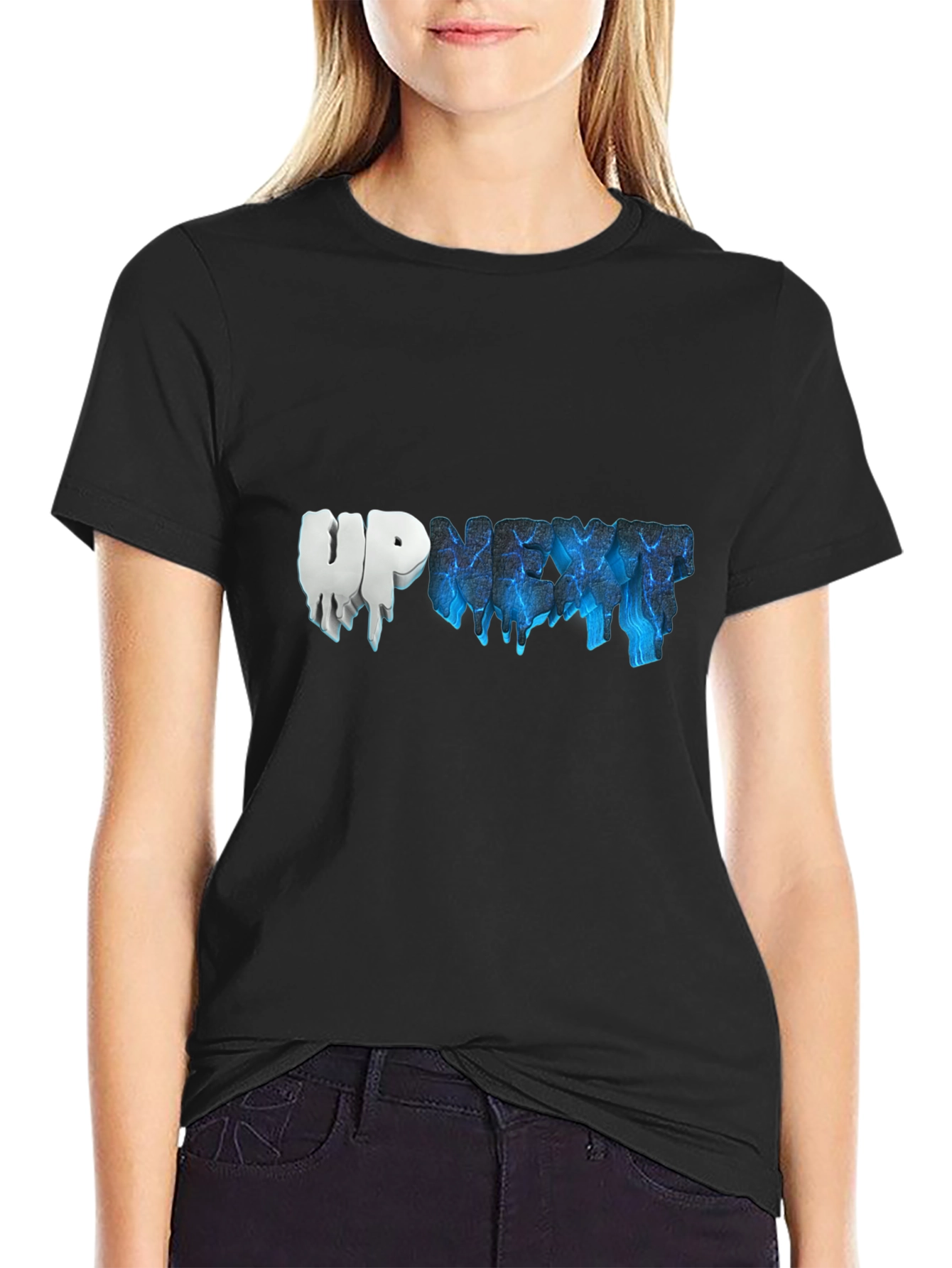 Black UP NEXT Graphic T-Shirt - Stylish Black Tee view 2