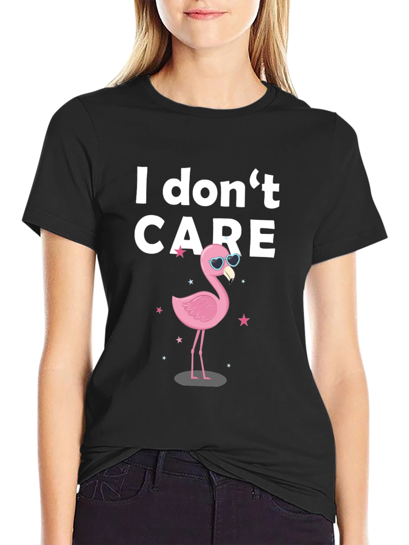 I Don't Care Flamingo T-Shirt - Quirky Graphic Tee - 2