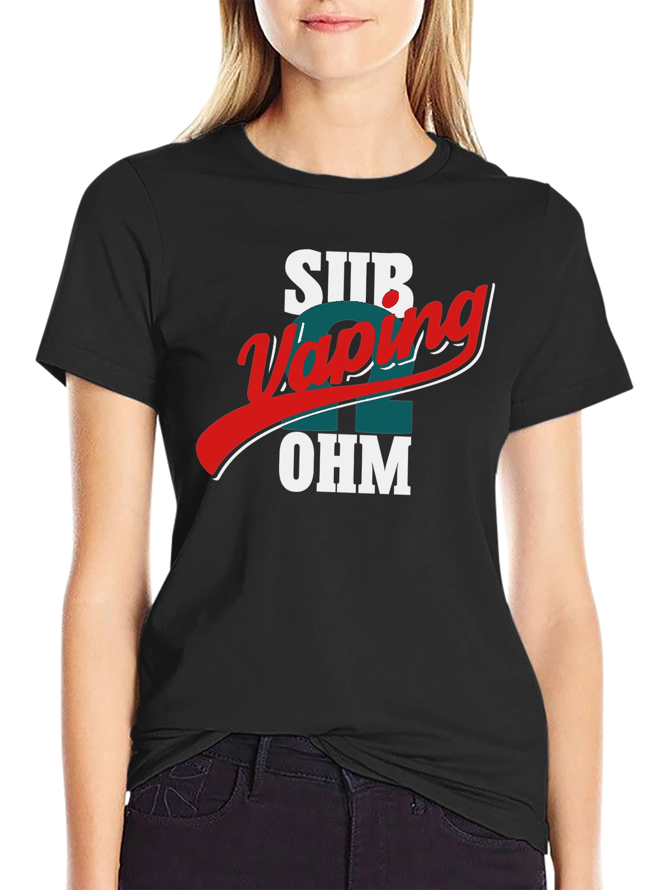 Black Sub Ohm Vaping T-Shirt - Premium Black Tee view 2
