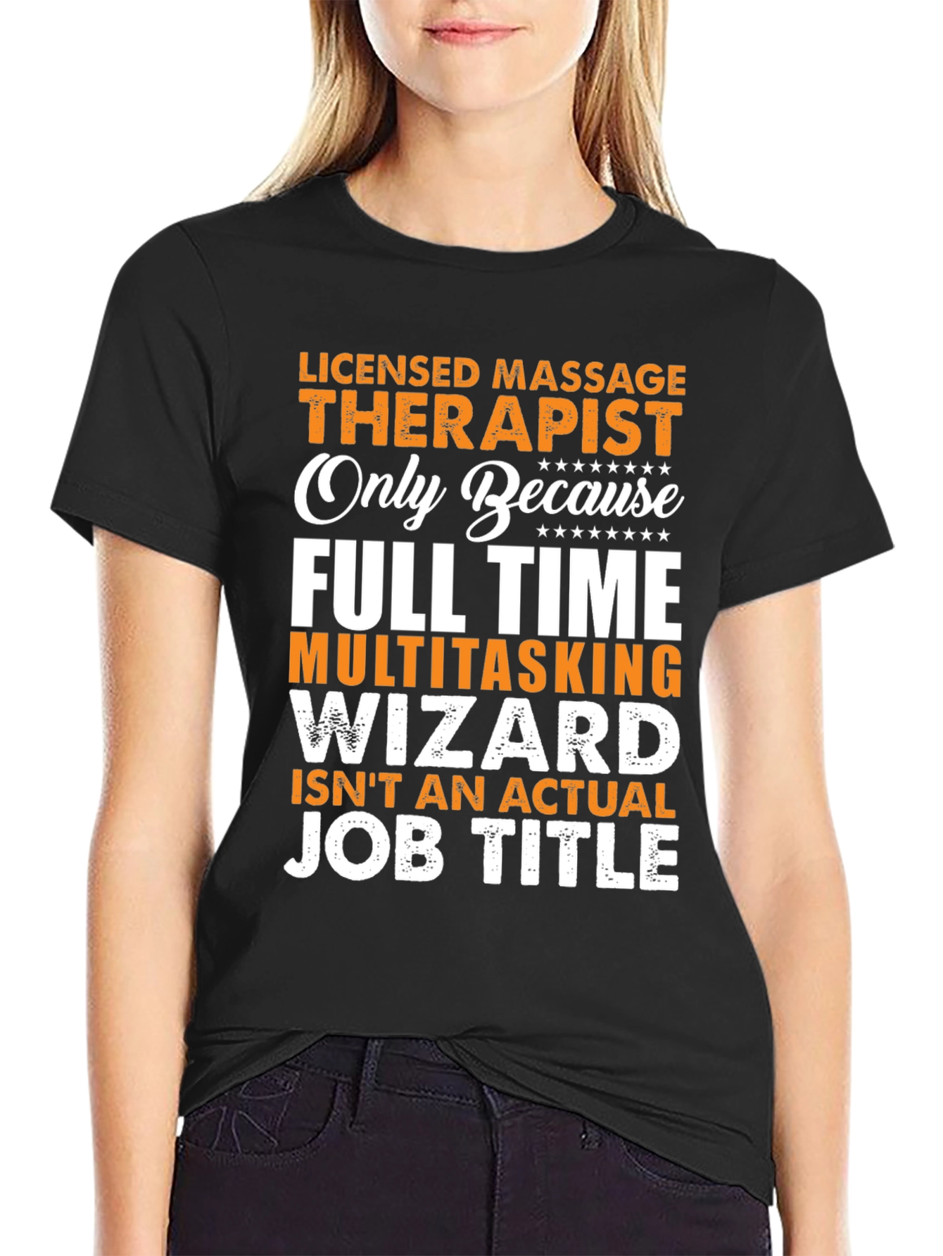 Black Licensed Massage Therapist Graphic Tee view 2