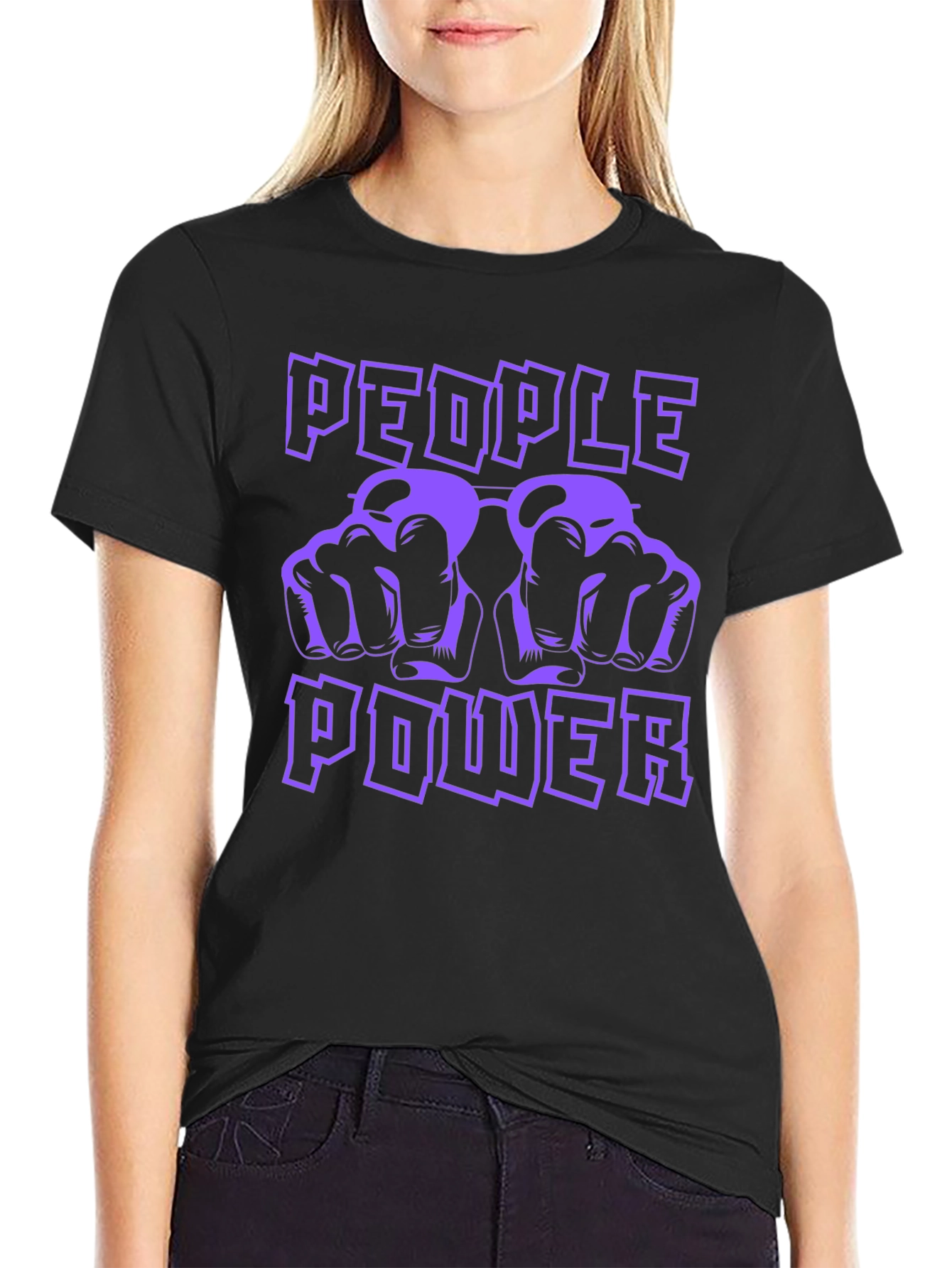 Black People Power Graphic T-Shirt - Bold Statement Tee view 2