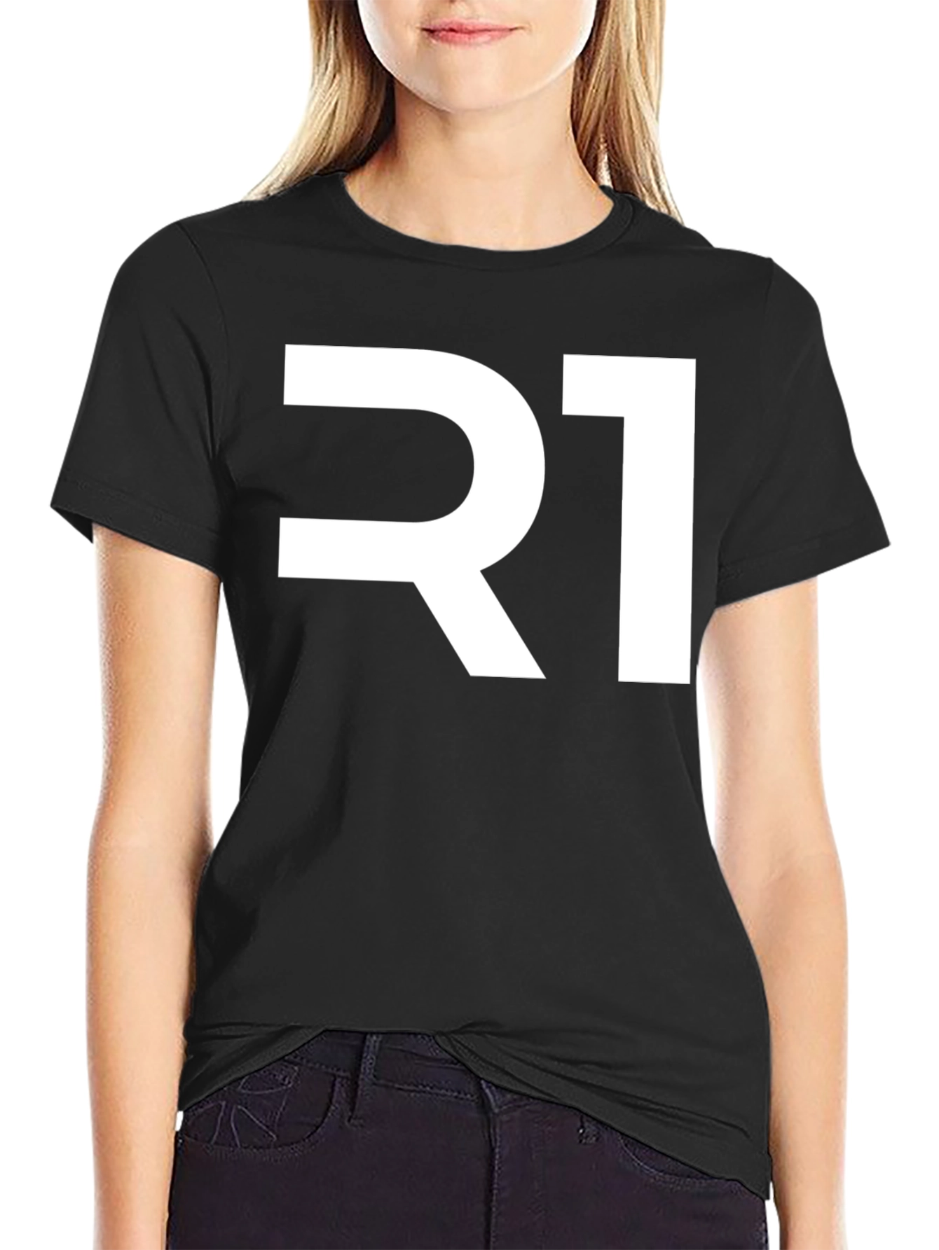 Black R1 Graphic T-Shirt - Bold & Stylish Tee view 2