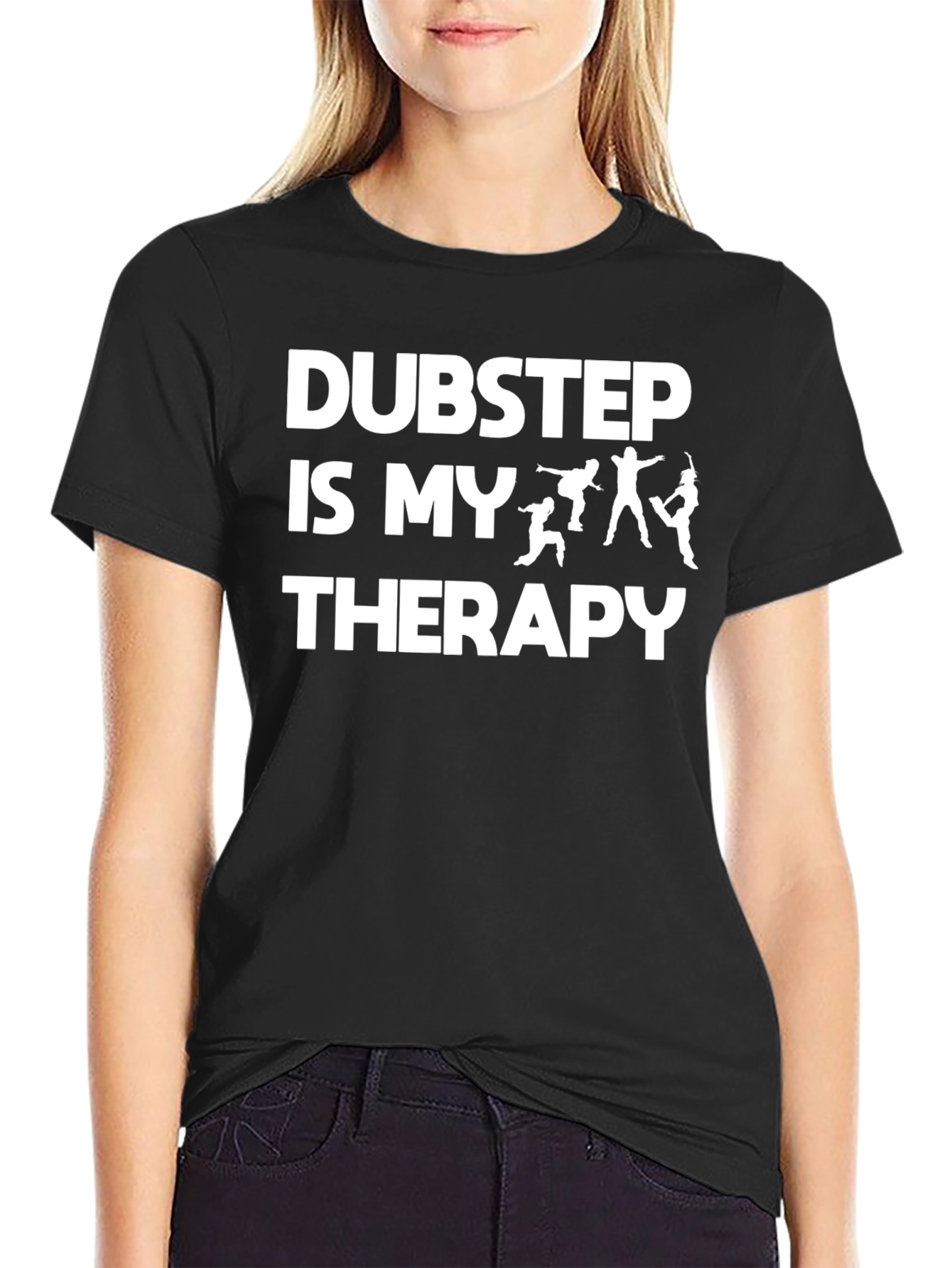 Black Dubstep Therapy Graphic Tee view 2