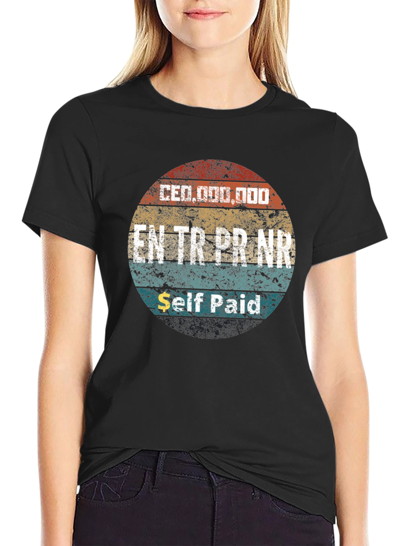 Black CEO Entrepreneur Self-Made Graphic T-Shirt view 2