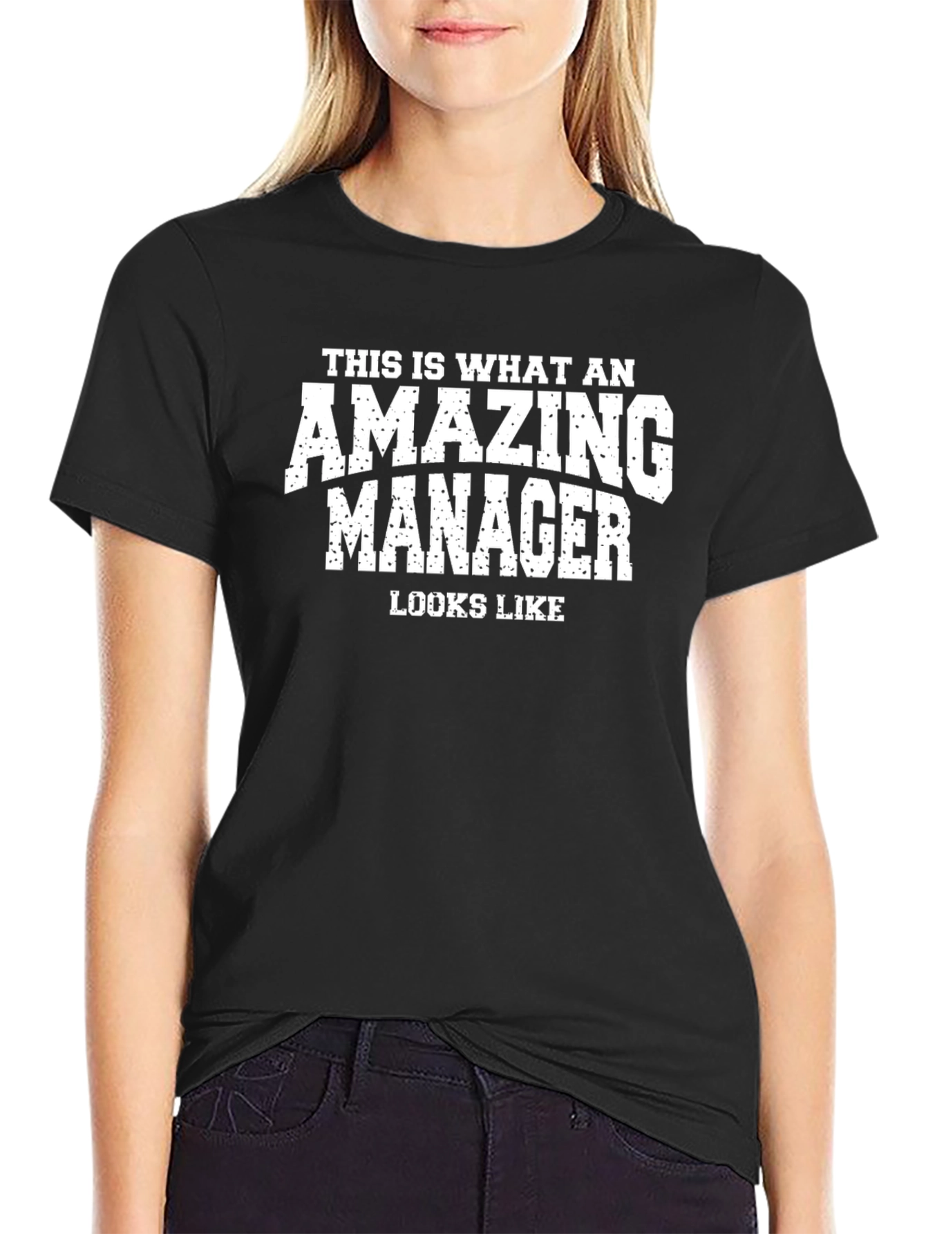 Black Amazing Manager Graphic T-Shirt - Black Cotton Tee view 2