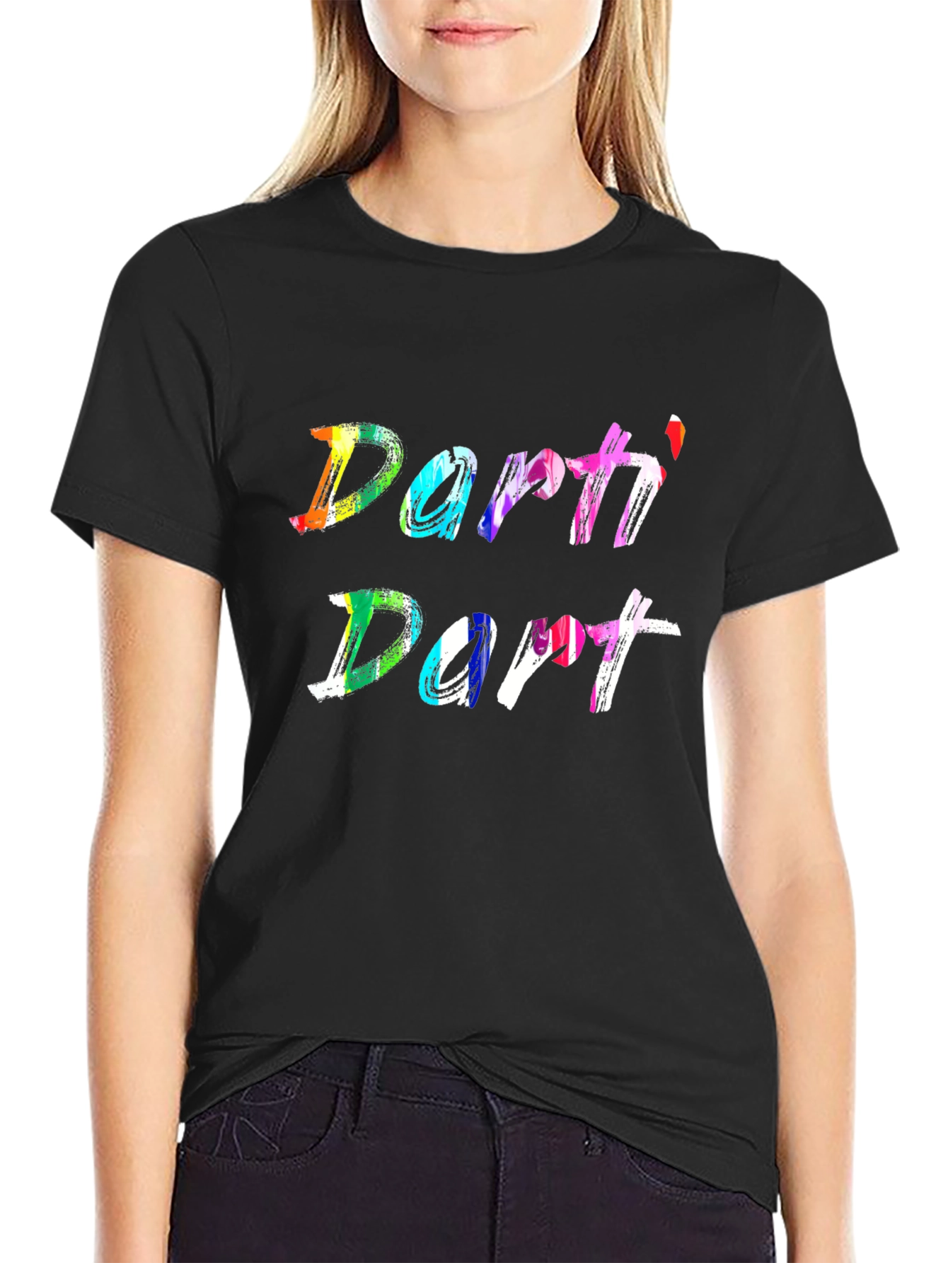 Black Colorful Darti' Dart T-Shirt view 2