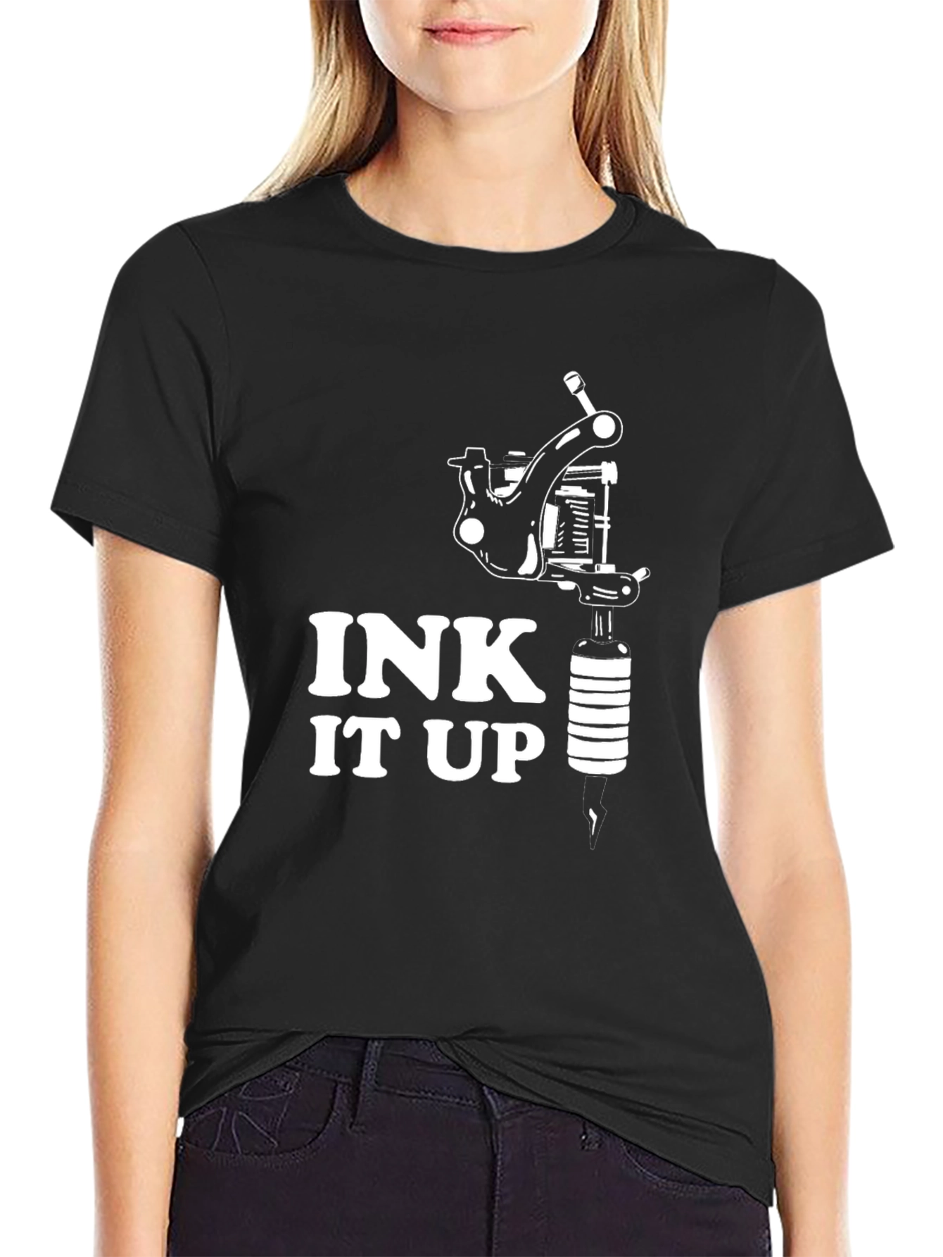Black Ink It Up Tattoo T-Shirt - Black view 2