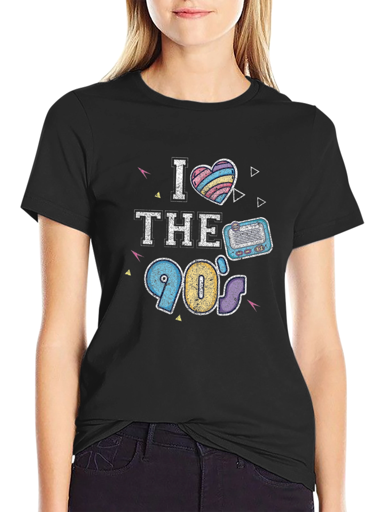 Black I Love The 90's T-Shirt - Retro Nostalgia Tee view 2