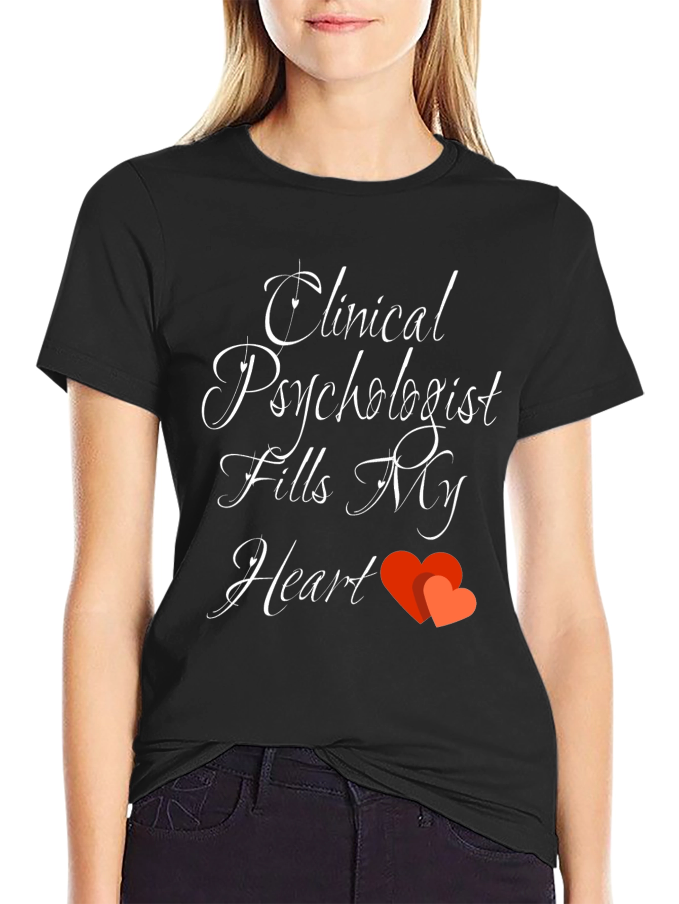 Black Clinical Psychologist Fills My Heart T-Shirt view 2