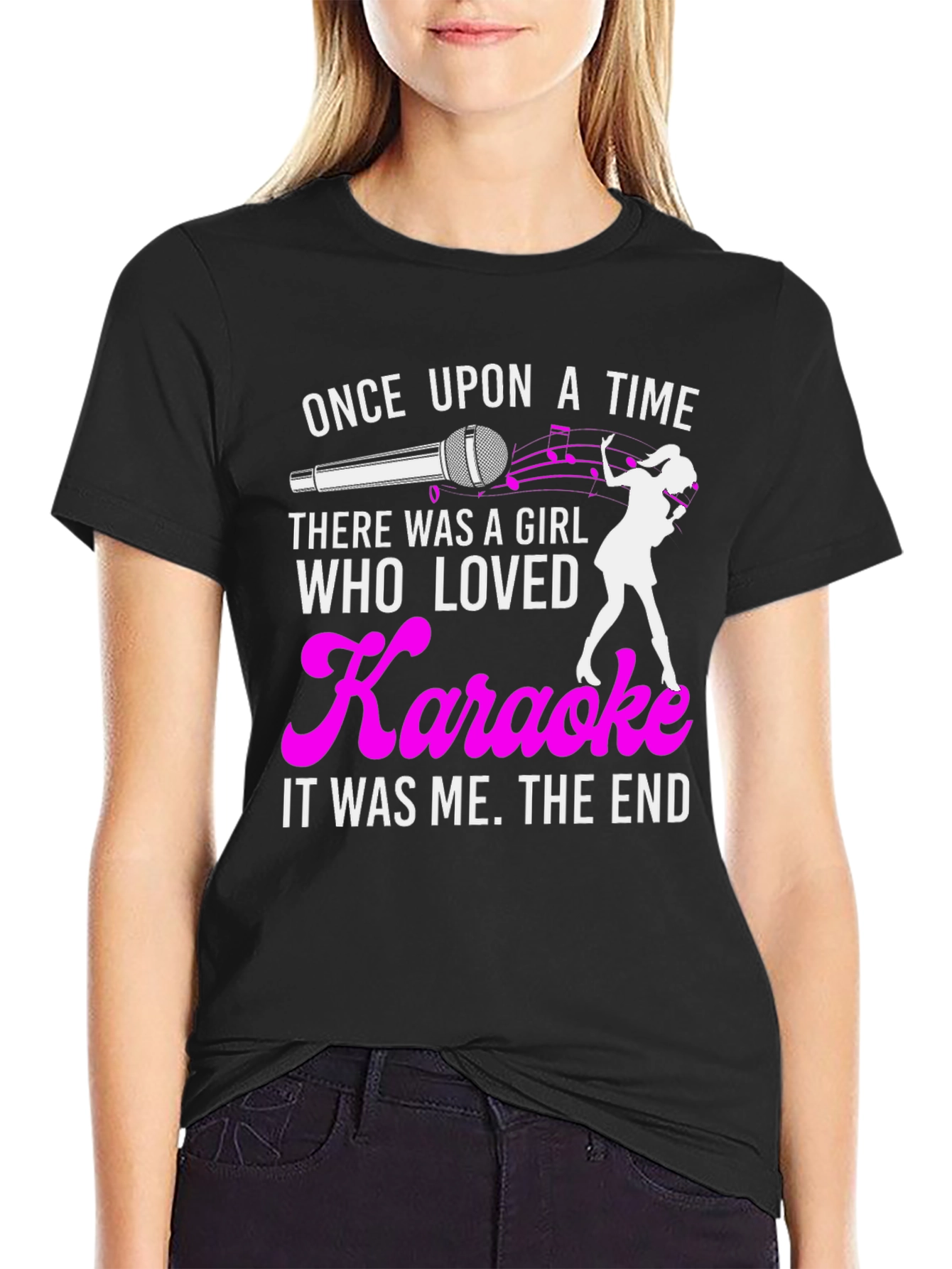 Black Karaoke Lover T-Shirt - Once Upon a Time view 2