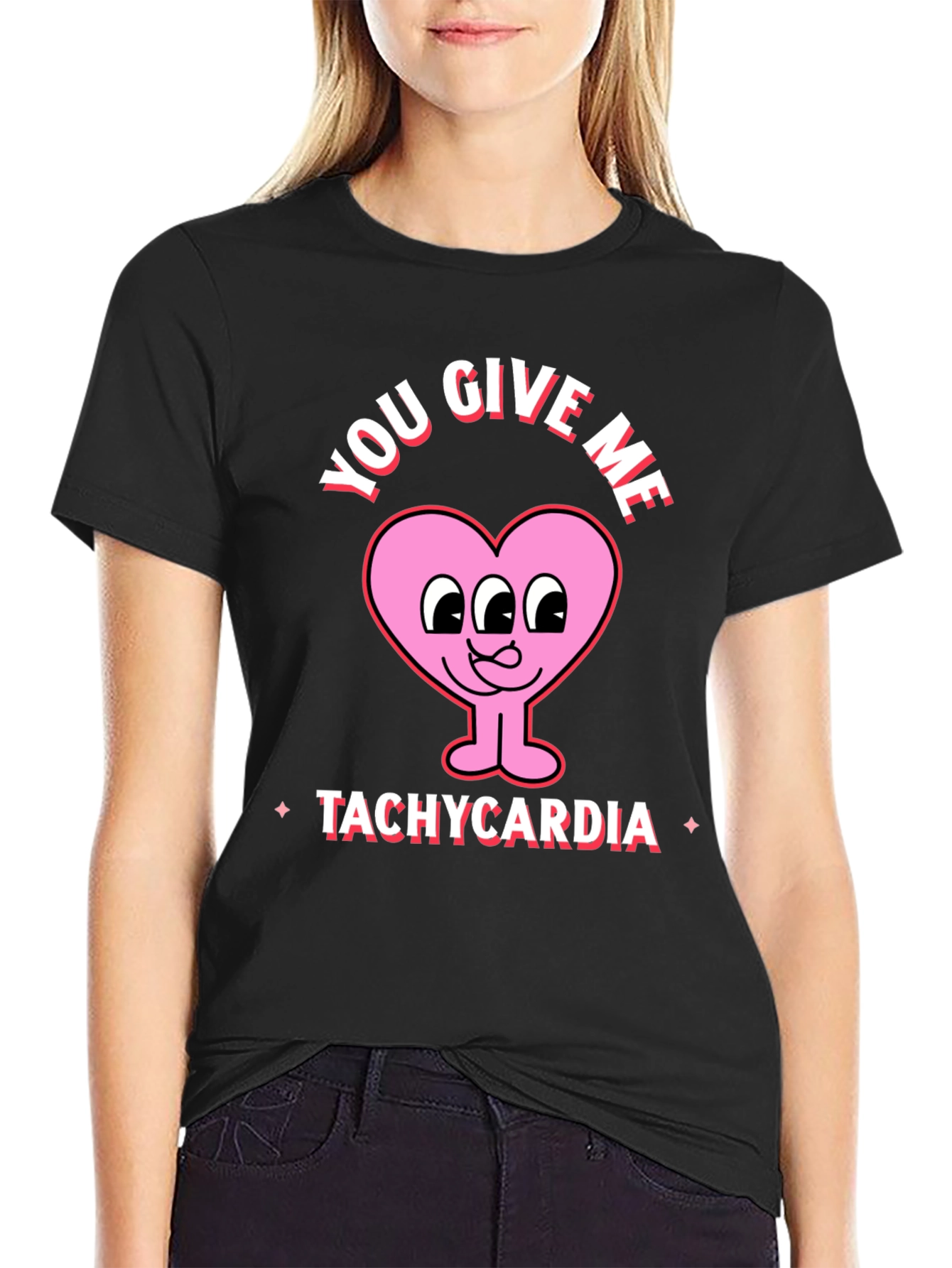 Black You Give Me Tachycardia Graphic Tee view 2