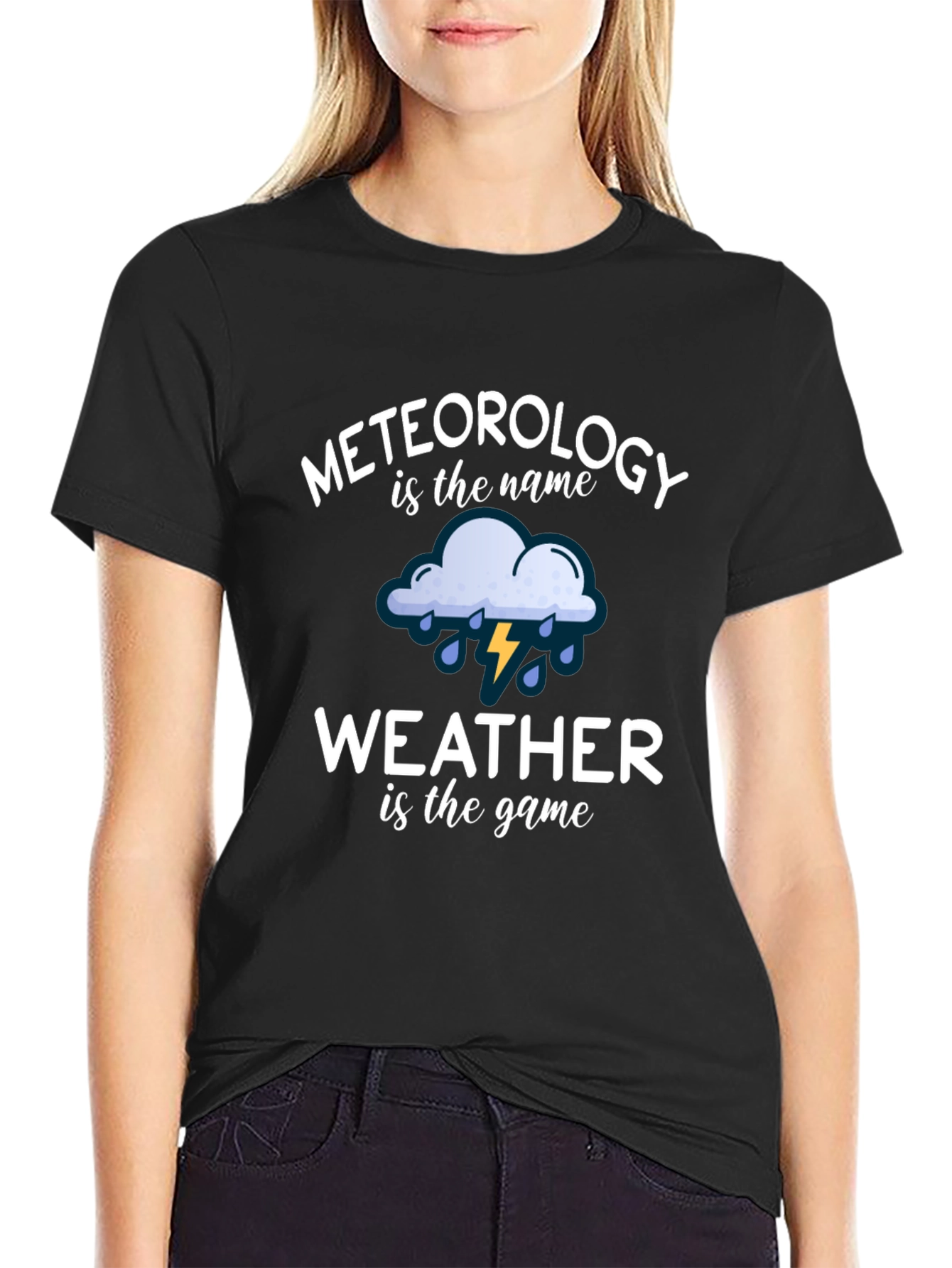 Black Meteorology Weather Graphic Novelty Tee view 2