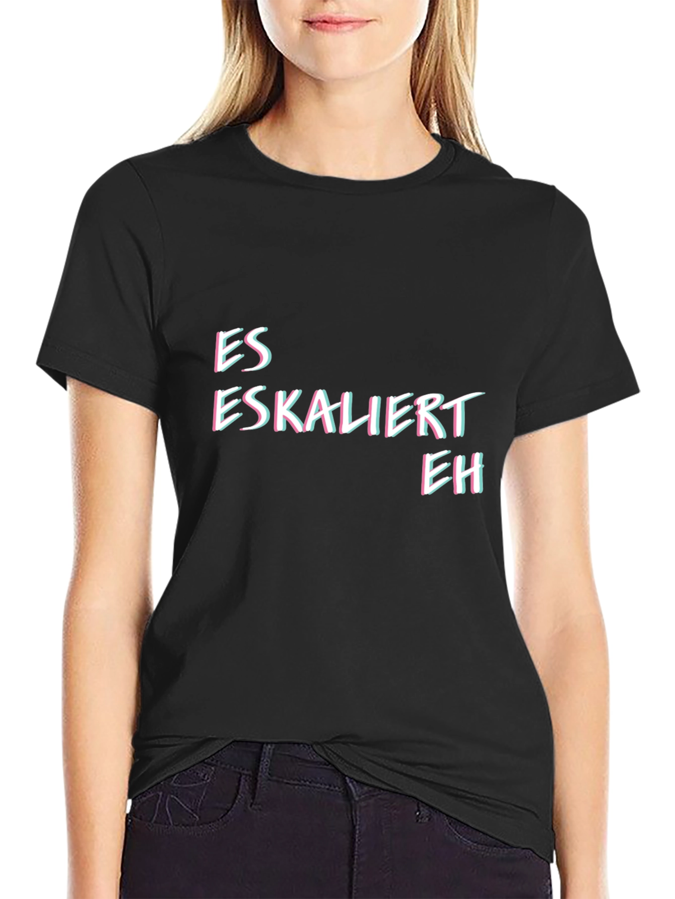 Black Es Eskaliert Eh T-Shirt - Black view 2