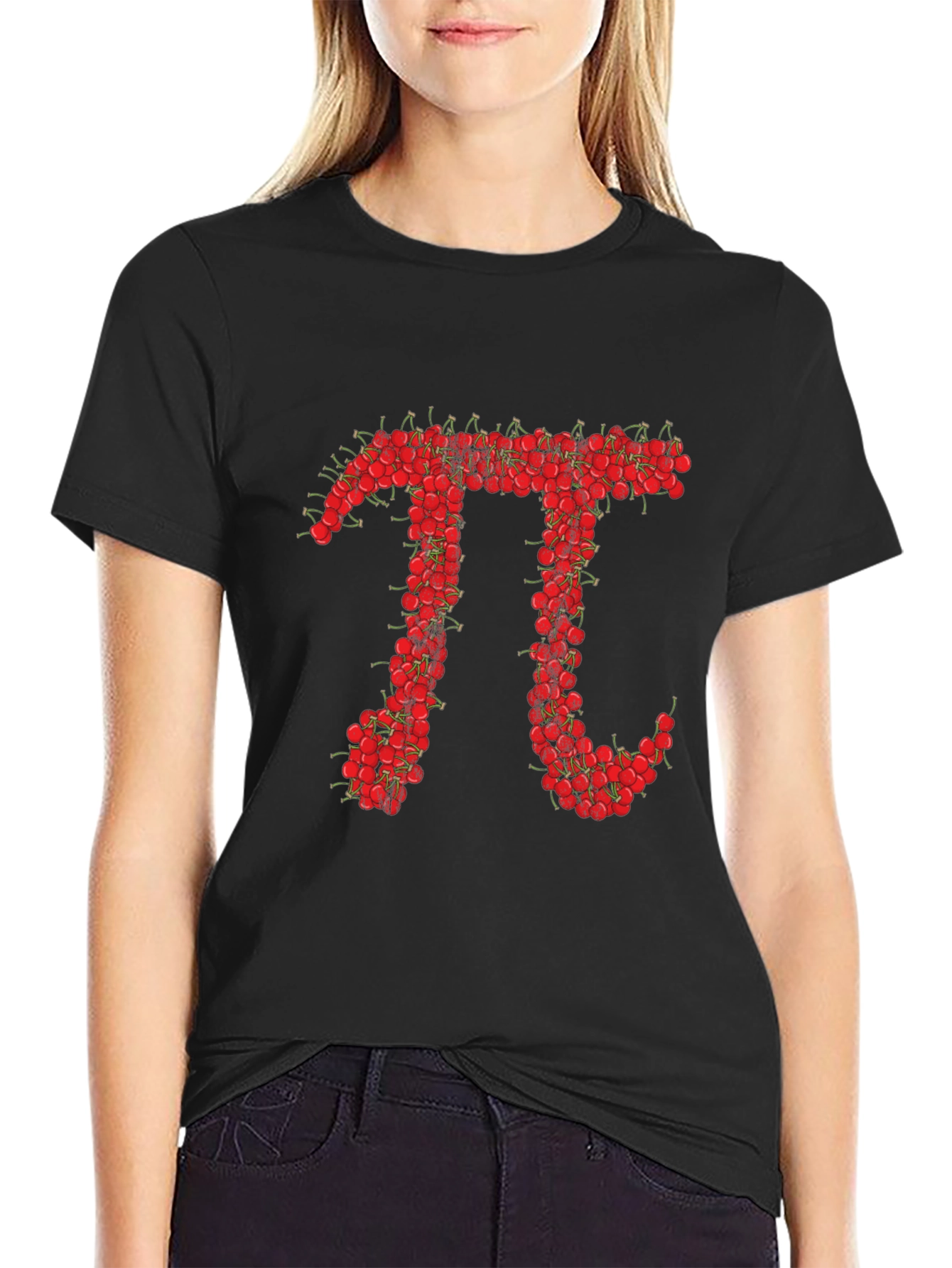 Black Cherry Pi Graphic Tee - Unique Math Lover T-Shirt view 2