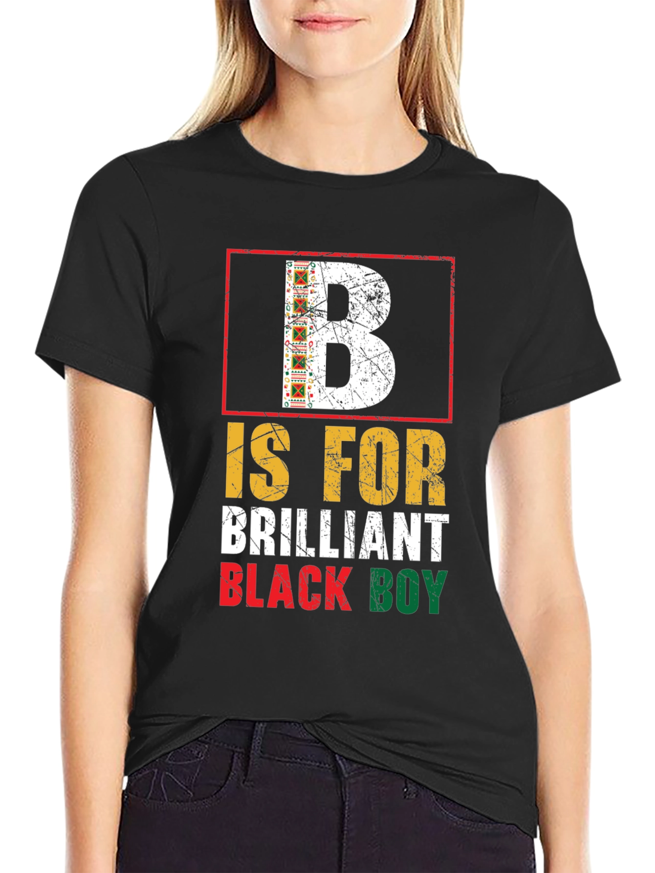 Black Brilliant Black Boy Graphic T-Shirt view 2