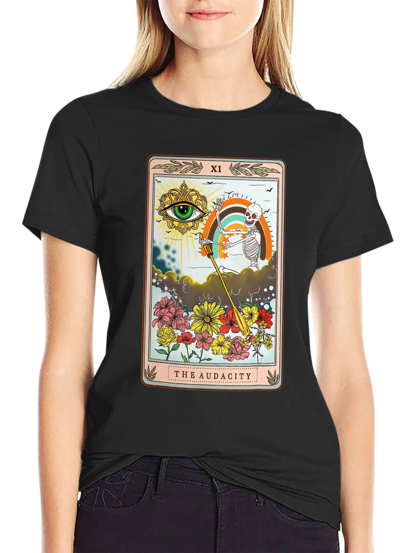 Black Audacity Tarot Card T-Shirt view 2