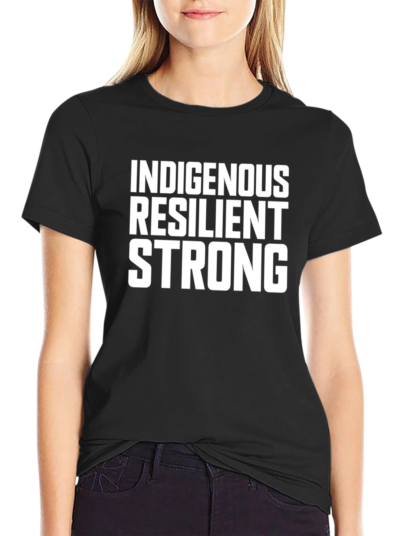 Indigenous Resilient Strong Black T-Shirt - 2