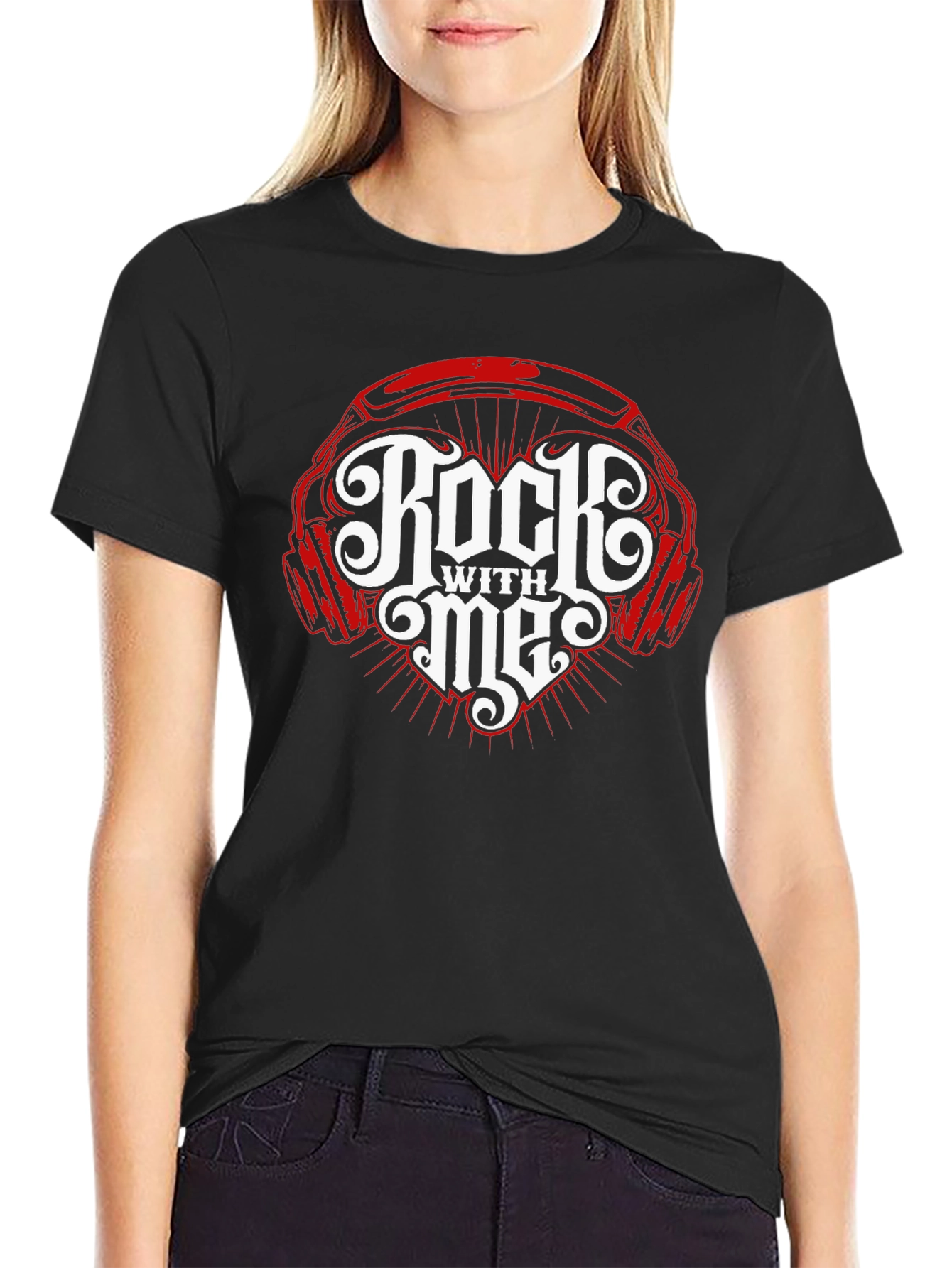 Black Rock With Me Graphic T-Shirt - Music Lover's Tee view 2