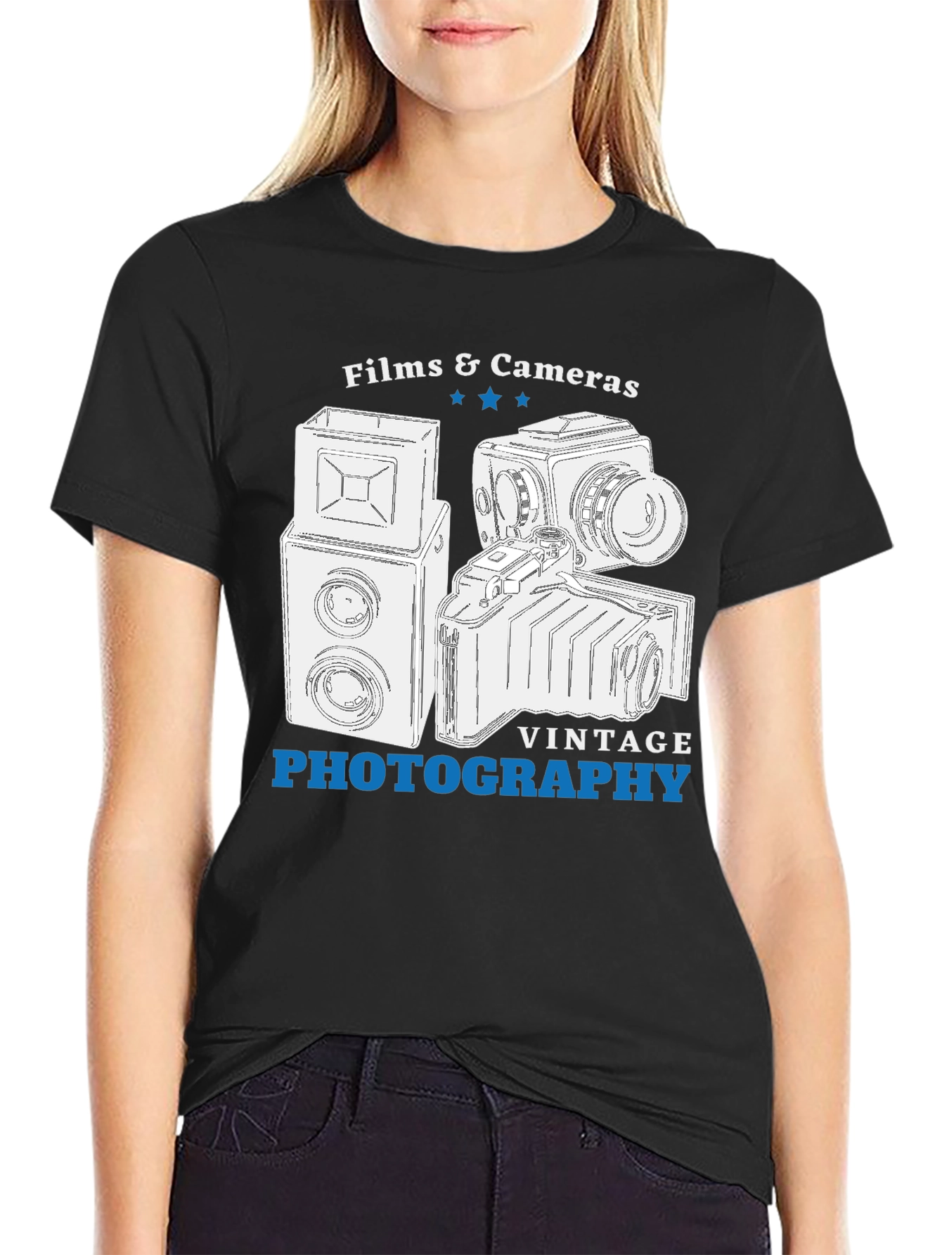 Vintage Photography T-Shirt | Films & Cameras Design - 2