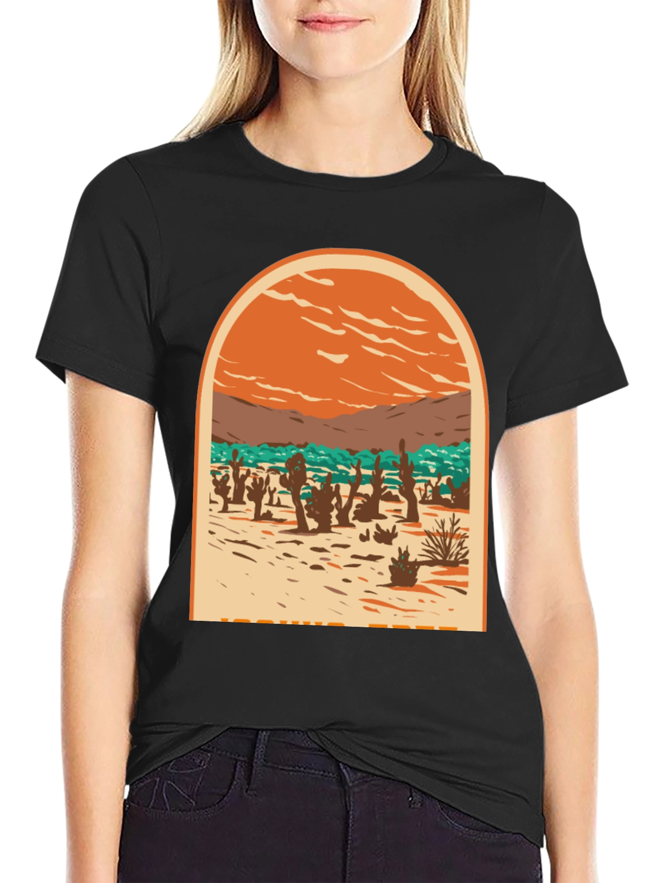 Black Desert Scene Graphic Tee - Black view 2