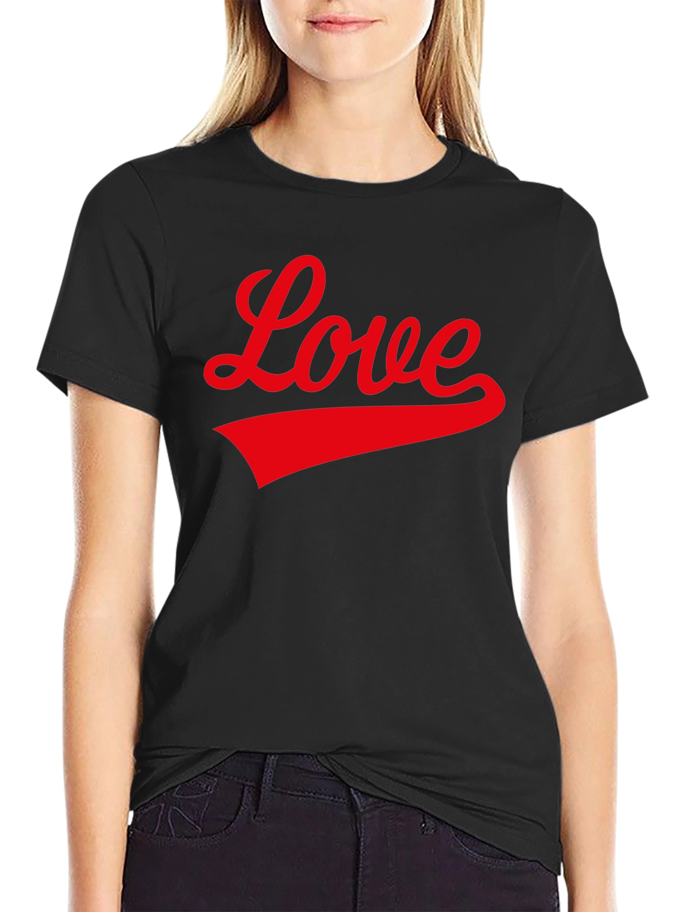 Black Love Graphic T-Shirt - Black view 2